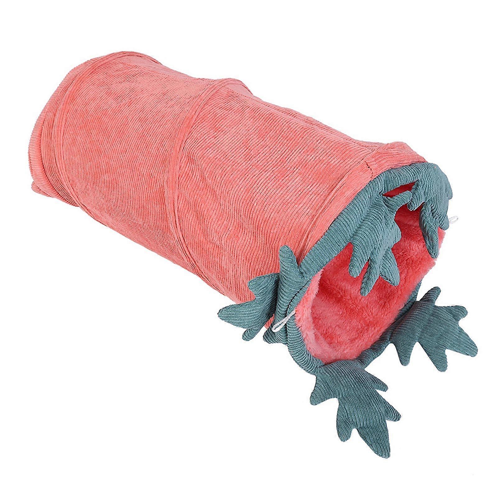Foldable Carrot Design Cat Tunnel for Indoor Cats, Lightweight, Easy Storage, 36-Inch Size, Fun Interactive Play