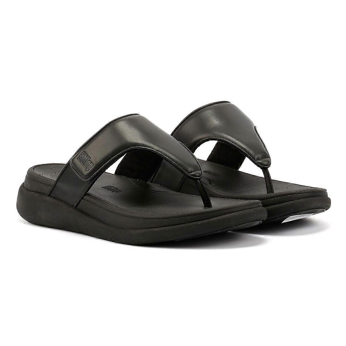 FitFlop F-Mode Go Adjustable Flatform Women's Black Sandals