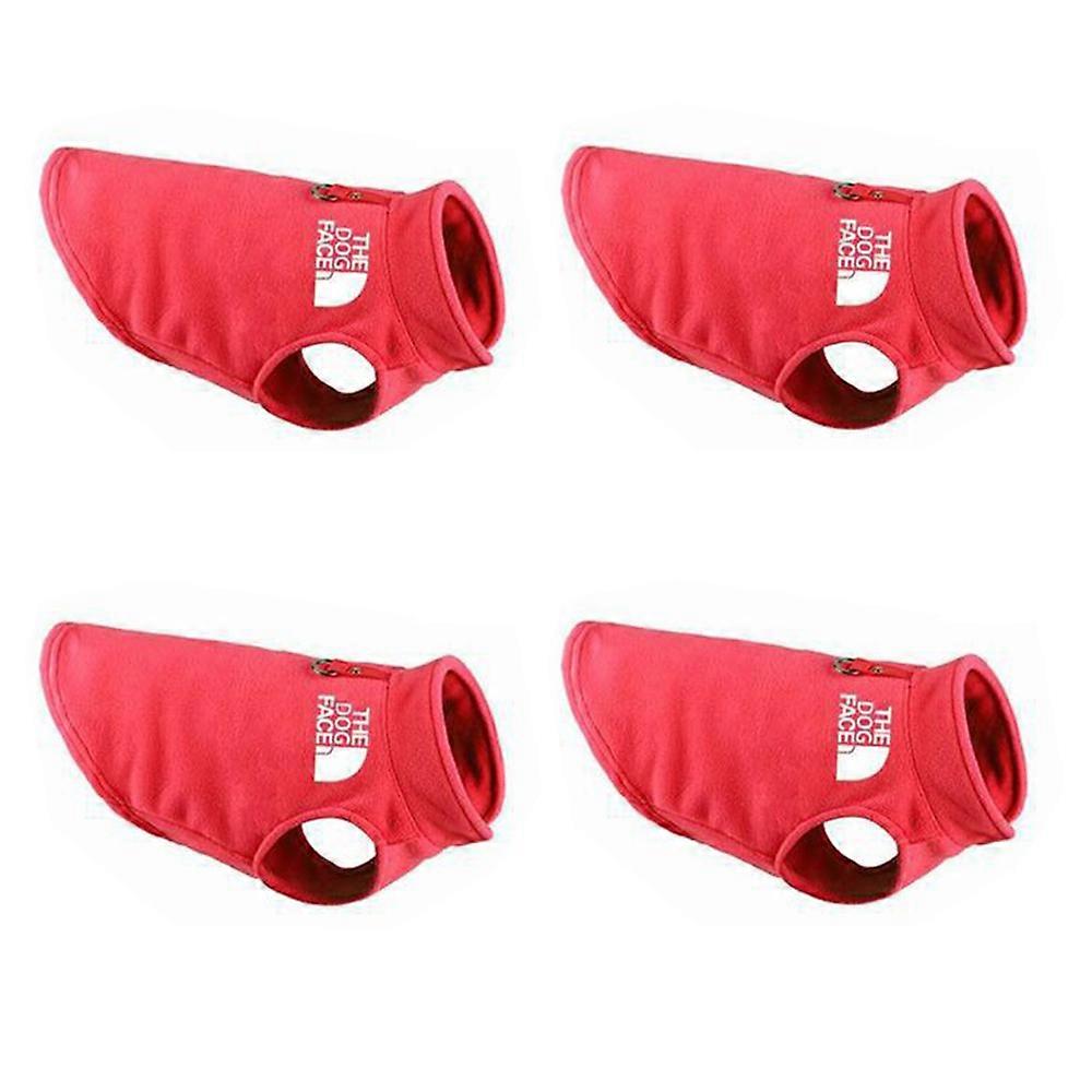Dog Fleece Vest Jacket, Warm Breathable Winter Coat with Leash Neck Hole for Easy Walks, Pullover Style and Double Layers of Durable Poly Material