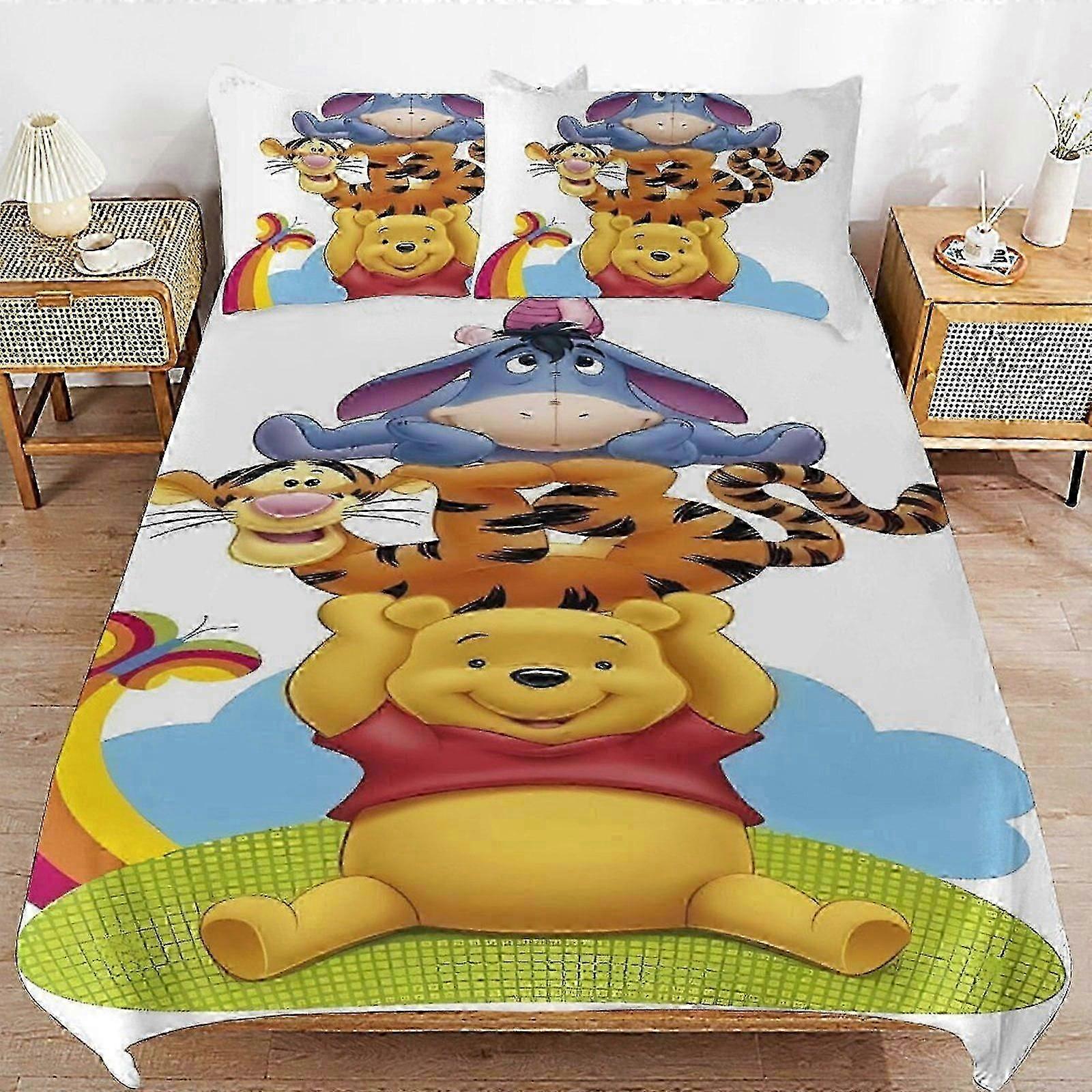 n1332 ملاءات السرير ويني ذا بوه غطاء لحاف سرير فراش ستوكات Se3D مطبوع خفيف الوزن 3 قطعة المعزي Se ، يجلب لك wath (1 غطاء لحاف و