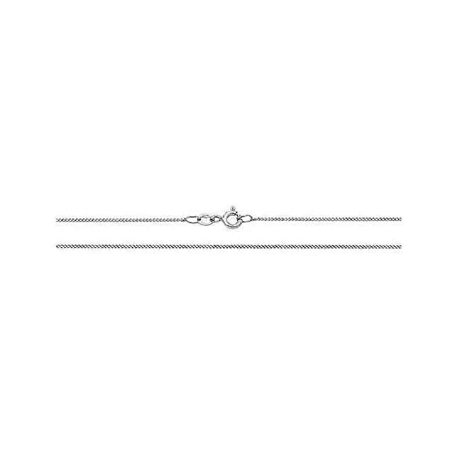 18ct White Gold Close Curb Chain