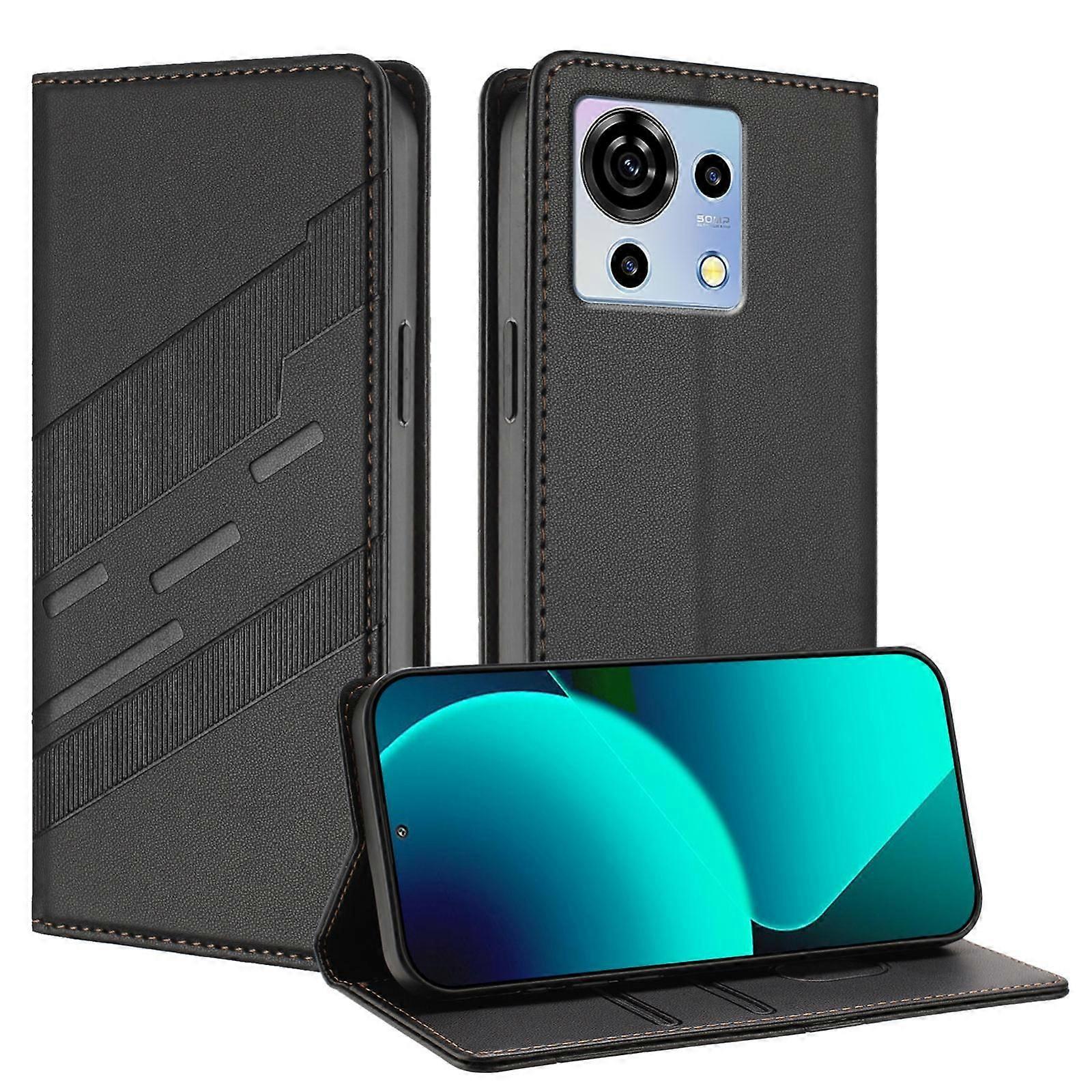 Embossed Wallet PU Case For ZTE Blade V50 Vita