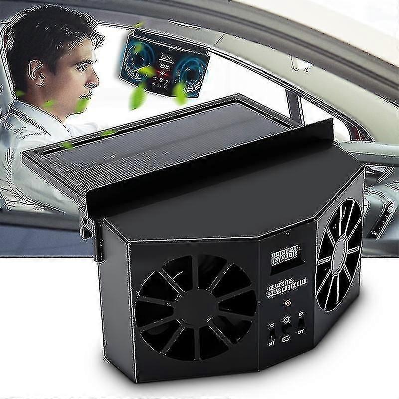 Solar car car window vent exhaust fan ventilation