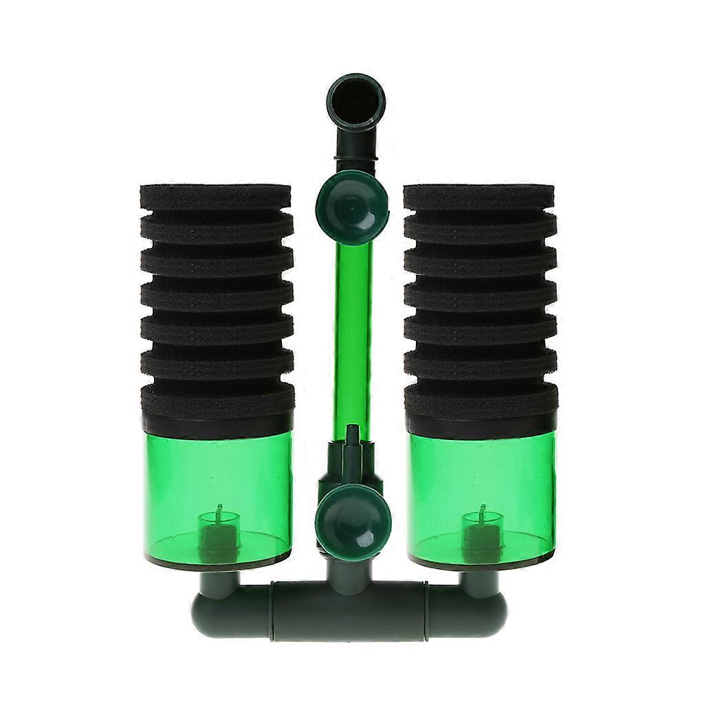 Filtre éponge d’aquarium Filtre en mousse submersible silencieux pour aquariums d’eau douce et d’eau salée Double mousses S
