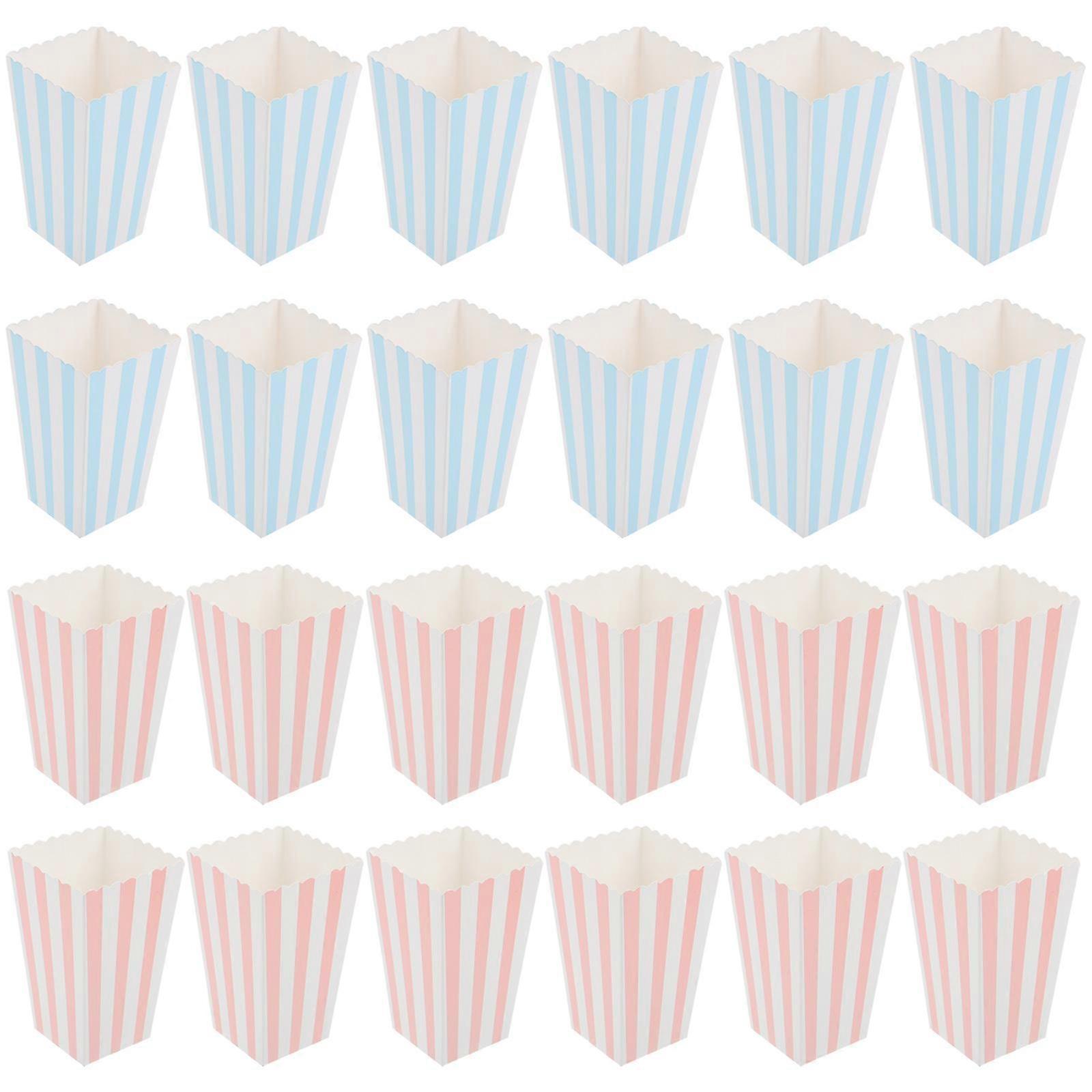 24pcs Movie Theater Popcorn Boxes Paper Popcorn Boxes Popcorn Containers