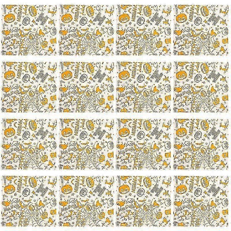 24.5X21.5x0.1cm Orange Wrapping Paper 50pcs Creative Candy Wrapping Papers Baking Wrapper Lovely Can