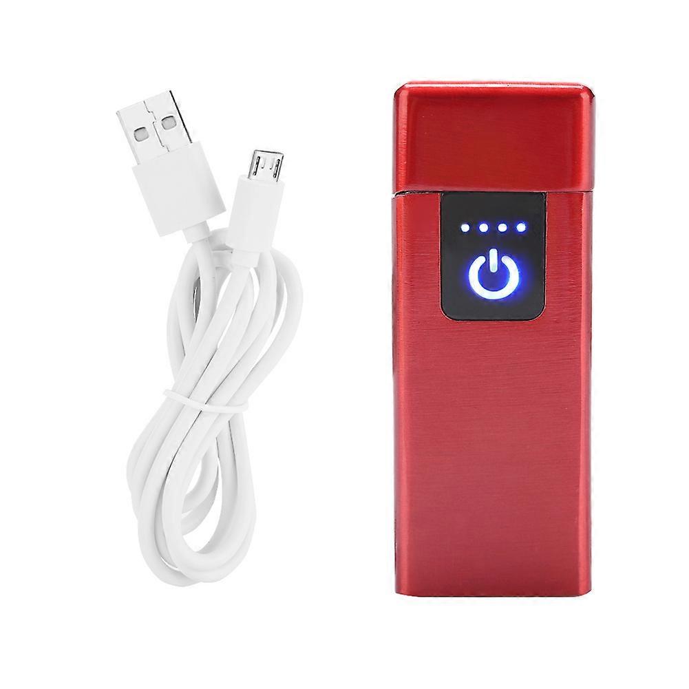 Smart Rechargeable Safe Ultrathin Portable Cigarette Lighter without Flame(Red)