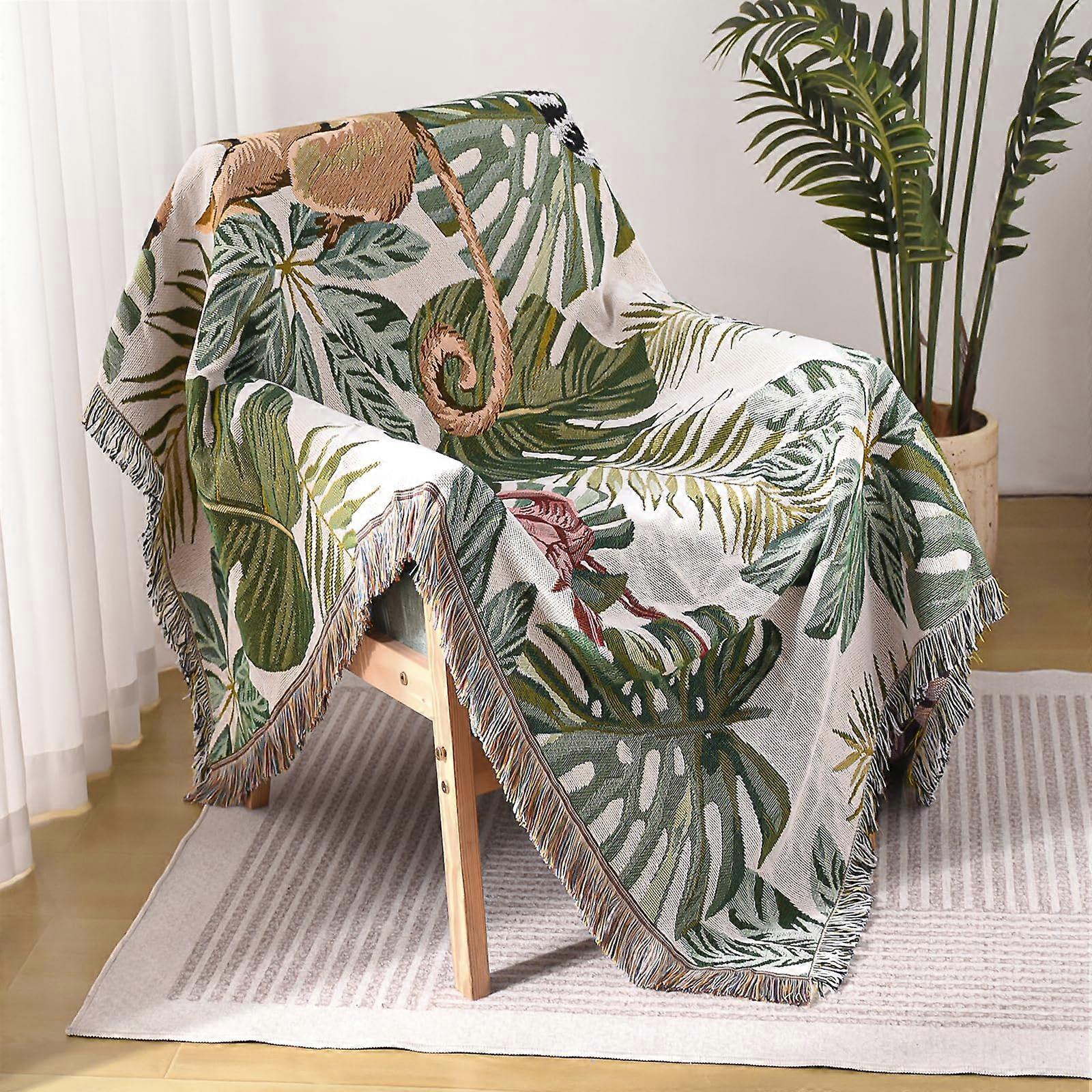 Retro Decor Ultra Soft Throw Blanket for Couch 51"×63"