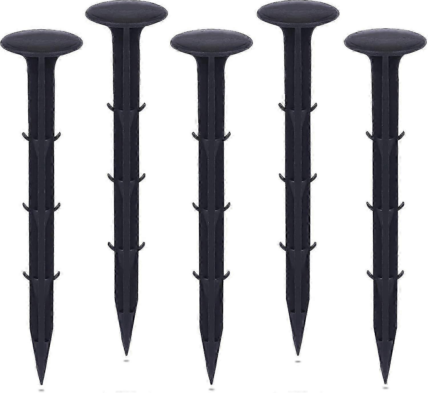 Plastic tuin fixing stakes, tuin fixing stakes voor doek fixing onkruid controle uv-bescherming (50 stuks, zwart)