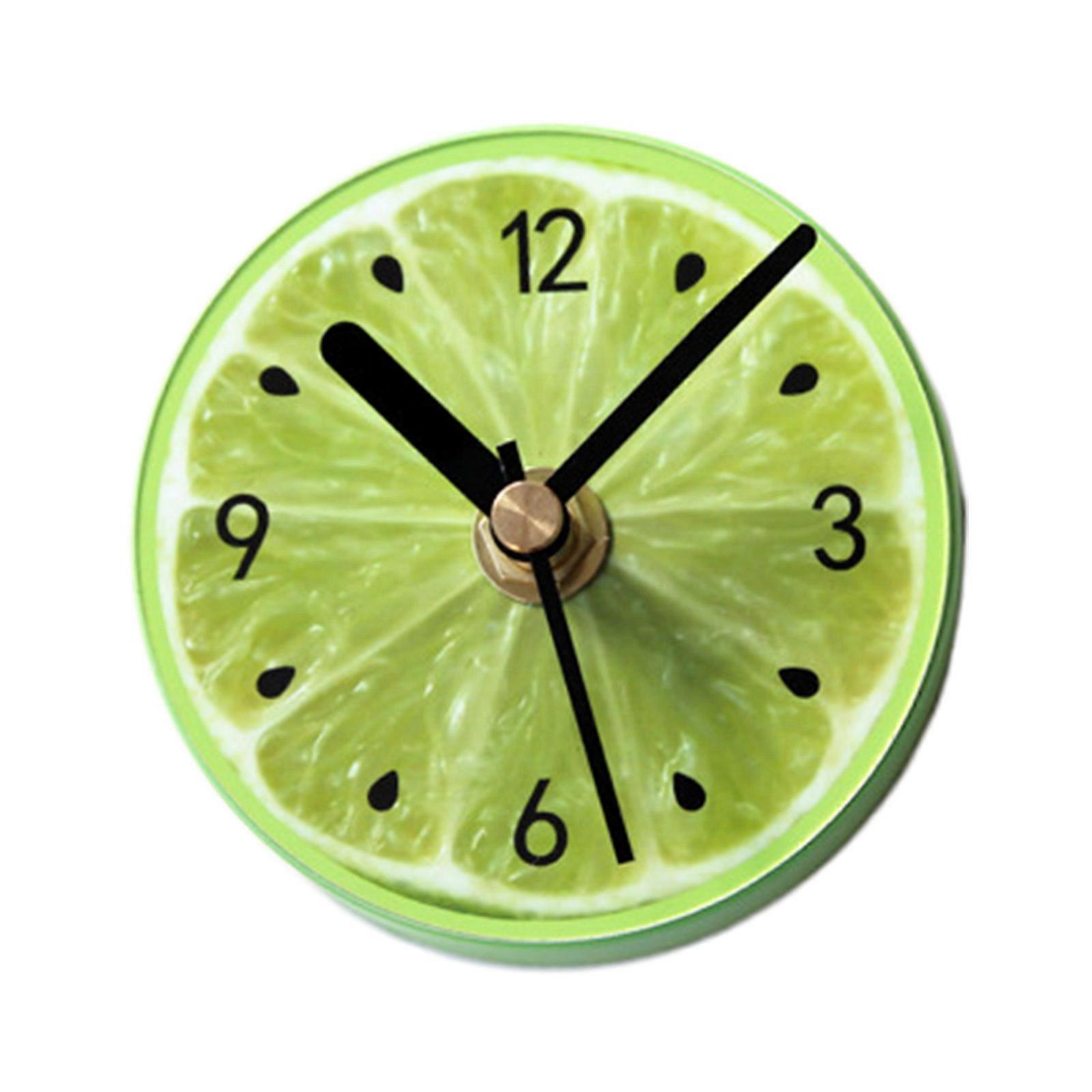 Decorative Fridge Mount Clock for Creative Round Fruit Pattern Wall Clock Message Modern Design Clocks Watch Home Decora