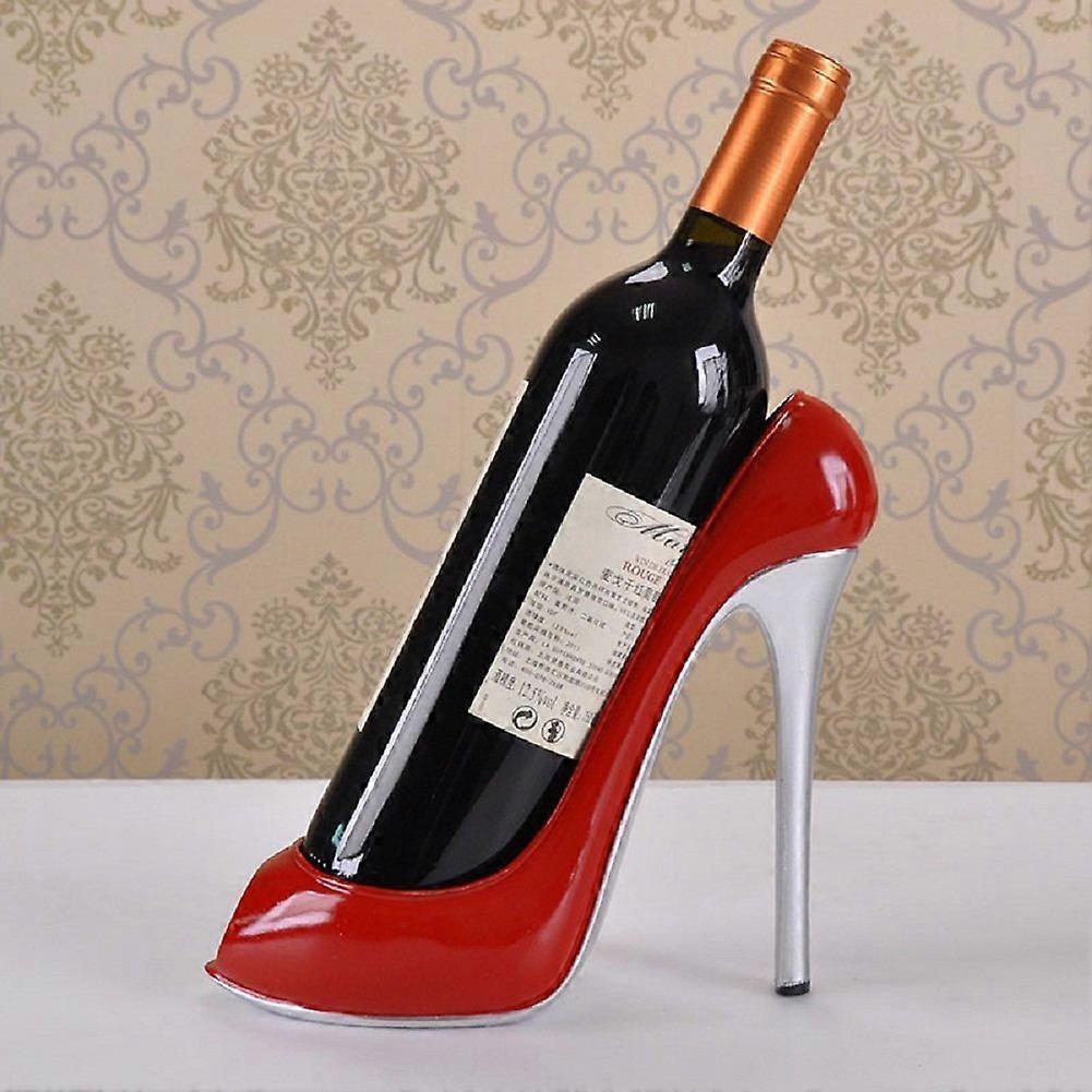 Unrestrained Passion Red High Heeled Shoes Wine Bottle Holder Decorative Kitchen Accessory for Home Bar Decor
