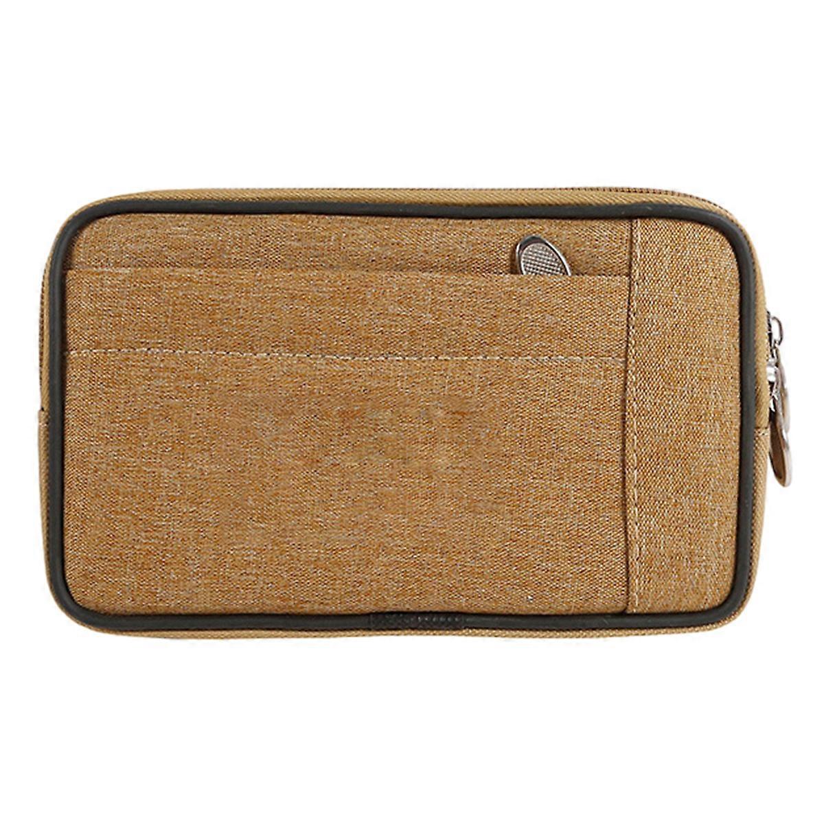 big screen phone bag for men wear belt multi-function waist pack horizontal