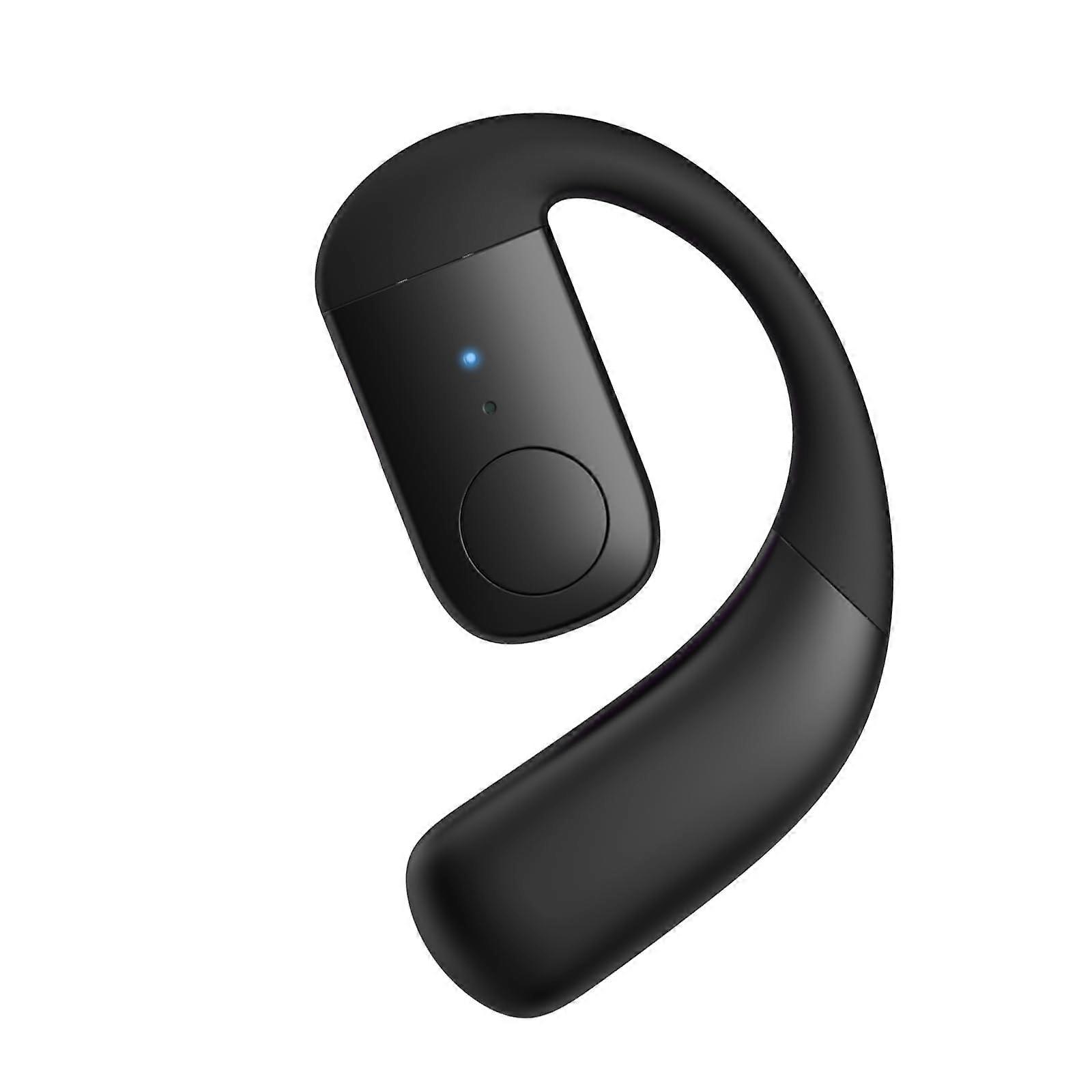 Single Bluetooth Earbud - Open Ear Design, Bone Conduction Technology, Wireless Earpiece with Earhook, Compatible with All Bluetooth Devices