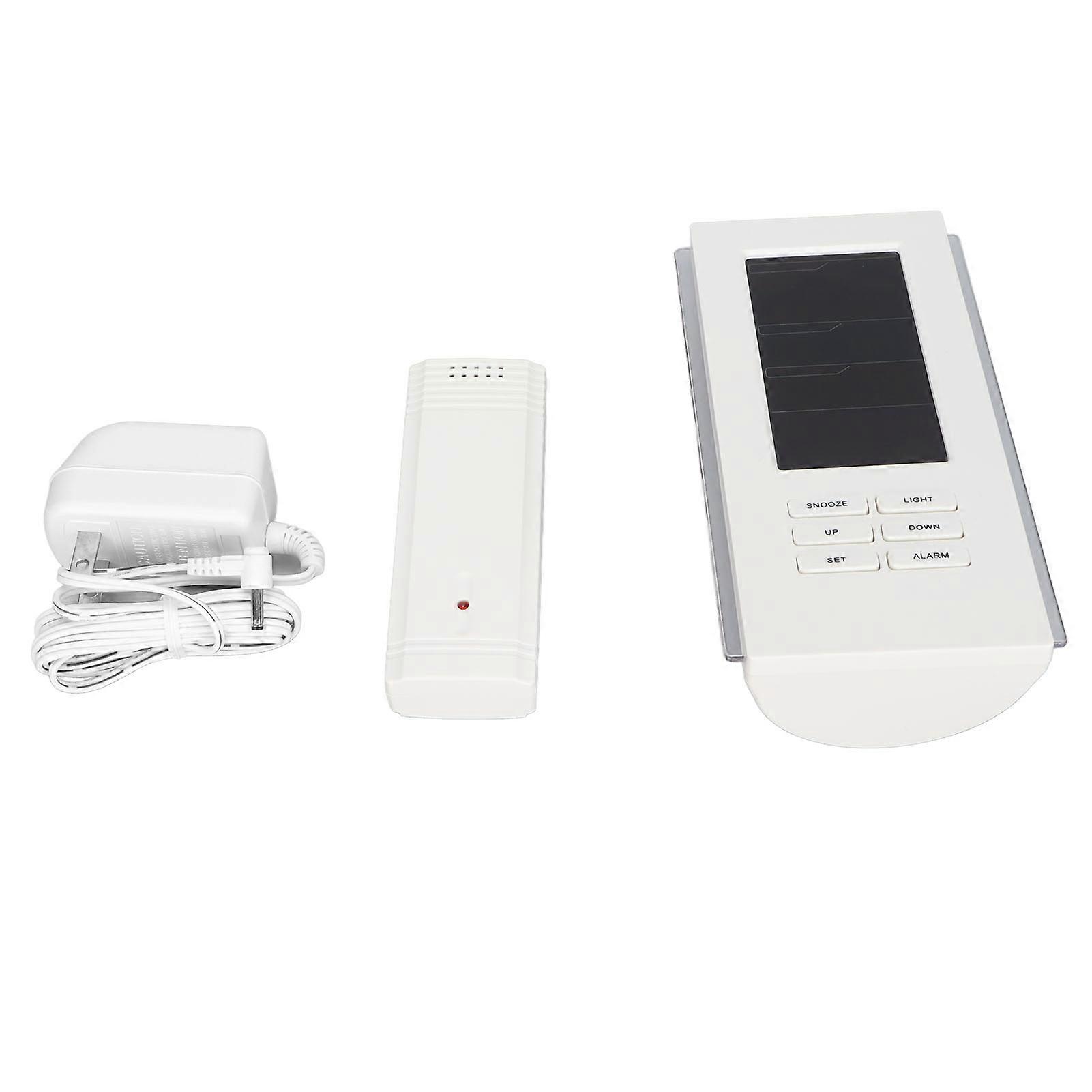 Wireless Weather Station Digital Hygrometer Thermometer with LED Display for Home Office US Plug 120hite