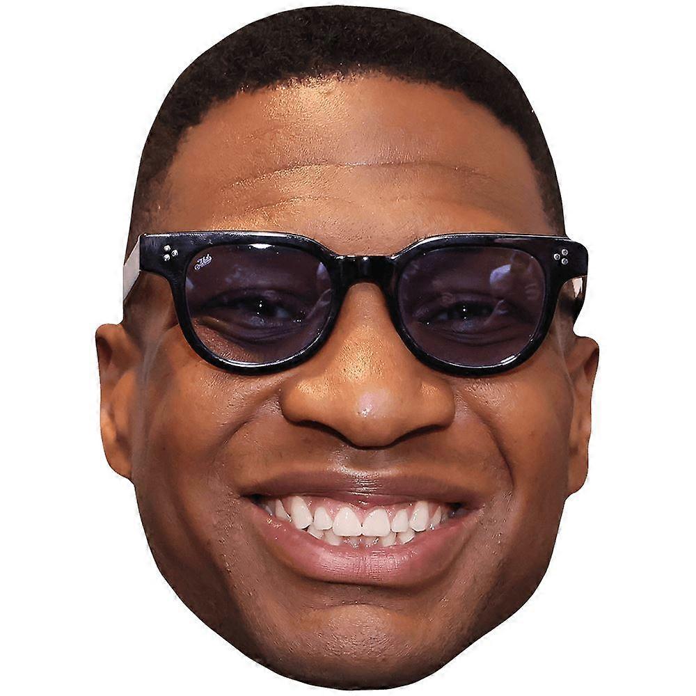 Jonathan Majors (Glasses) Celebrity Mask, Flat Card Face
