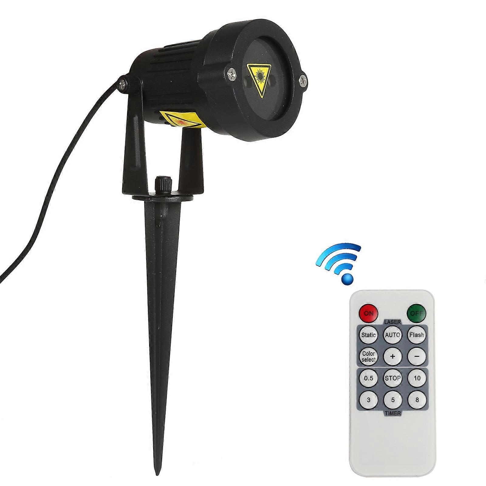LED Outdoor Courtyard Static Sky Star Laser Projection Decorative Light IP44 Waterproof with Remote Control, EU Plug