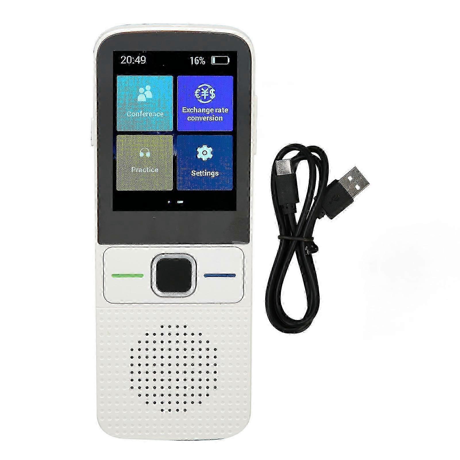 WiFi AI Translator 2,4" Touchscreen - Rauschunterdrückung Echtzeit-Übersetzer für 138 Sprachen