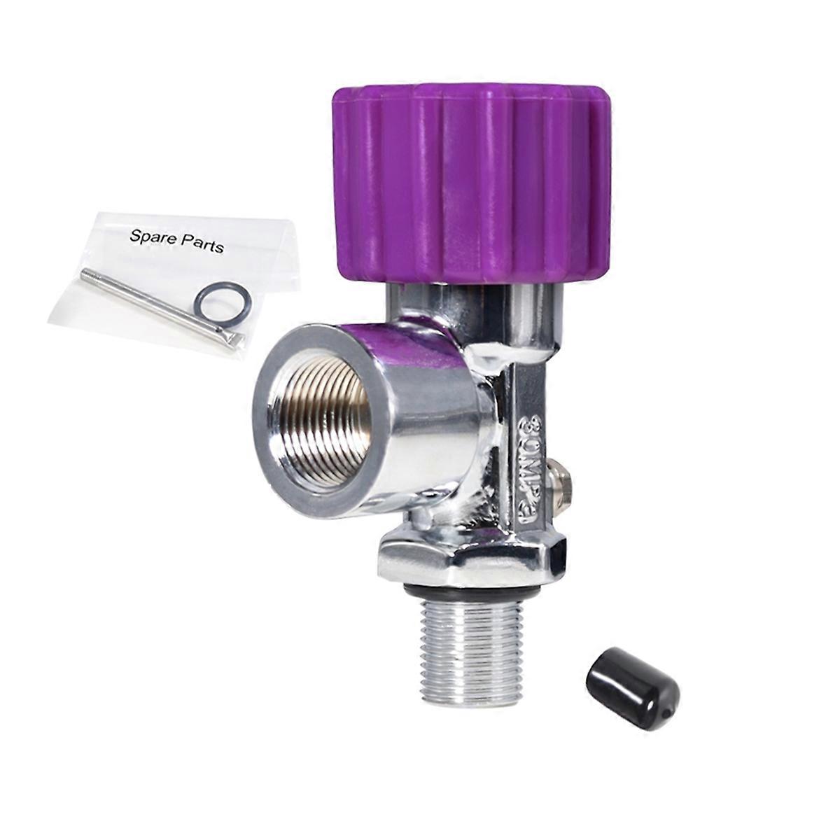Pipe Valve-30Mpa Copper High Pressure Cylinder Head Air Valve for Gas Cylinder Thread M18X1.5 Grit F