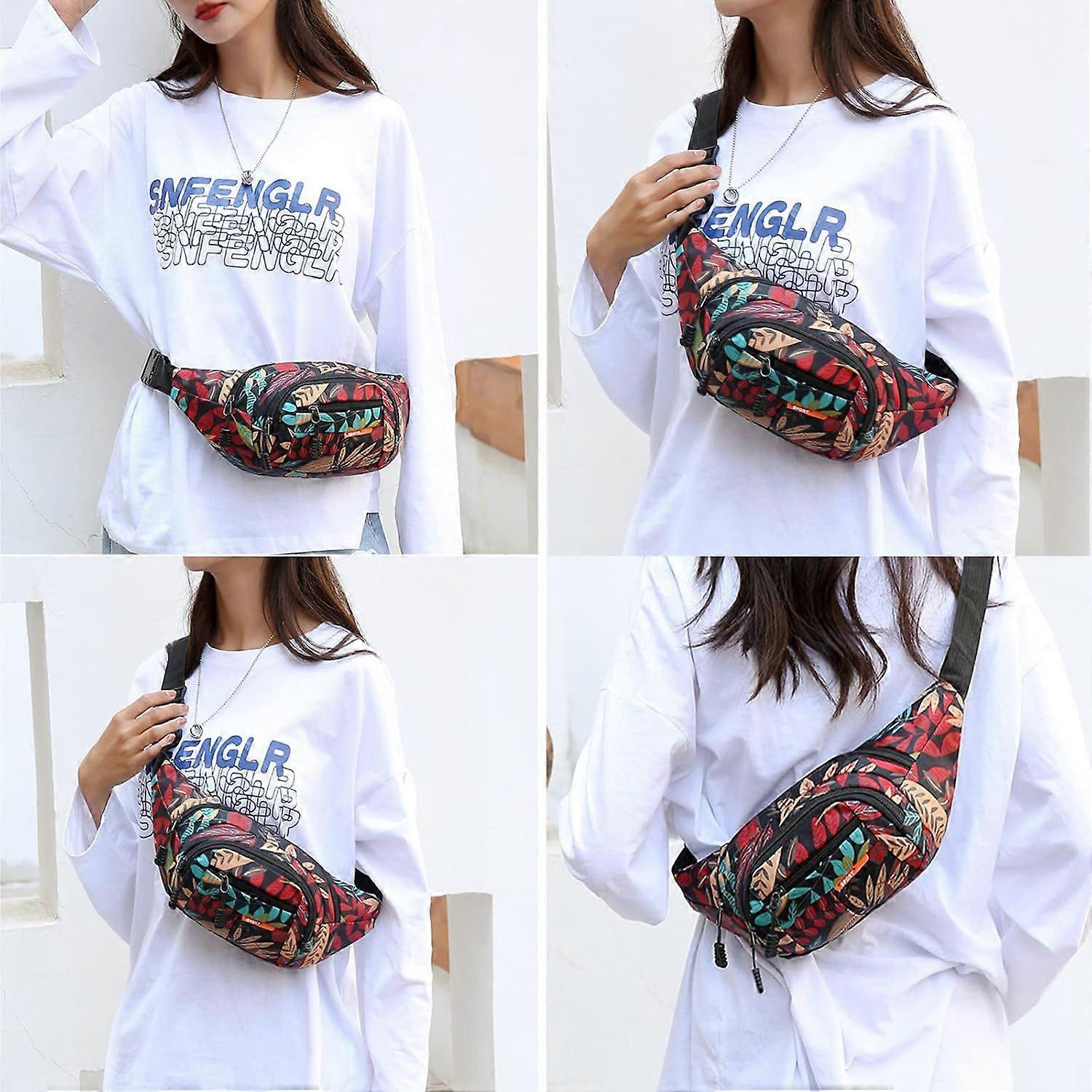 Adjustable waist bag with 4 zipped pockets