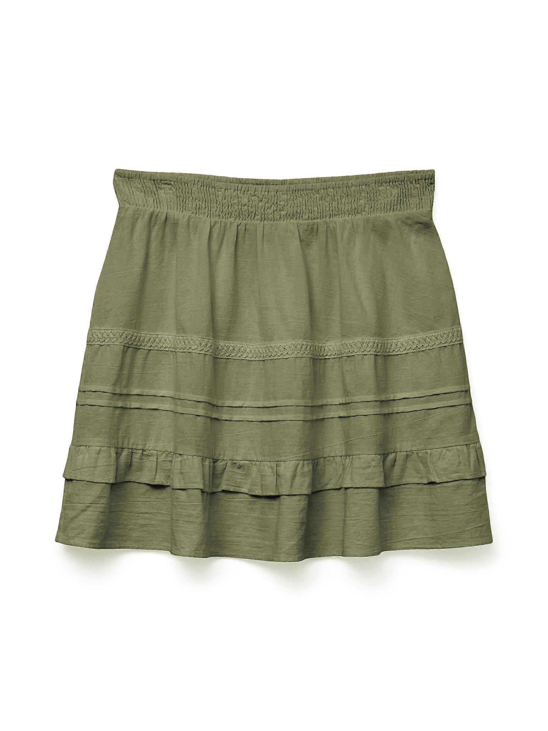 VERO MODA Damenrock mit Rüschen und elastischem Bund