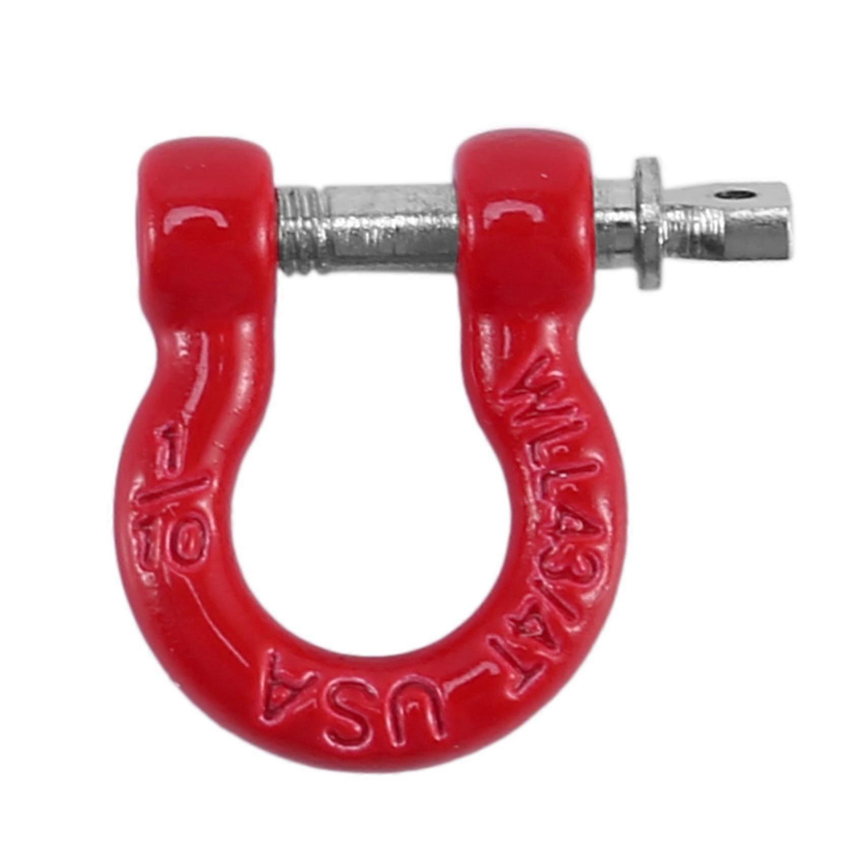 4Pcs Red Metal Bumper D-Ring Tow Hook for 1/10 RC Crawler Car -4 Axial SCX10 90046 D90