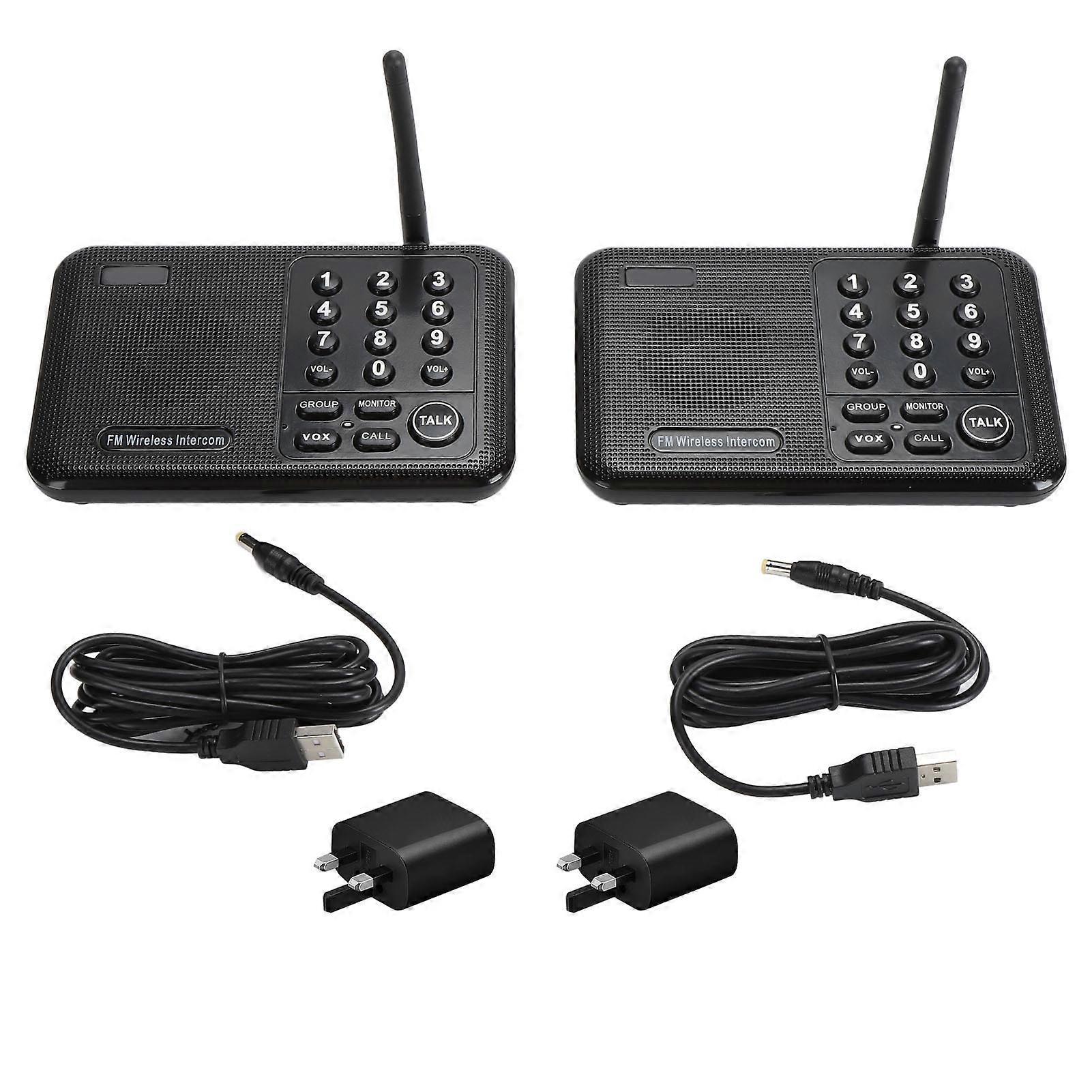 Intercom System 3280ft Long Range 10 Channel 3 Code Anti Interference 8 Speed Volume Adjustment Wireless Intercoms for House Business Office