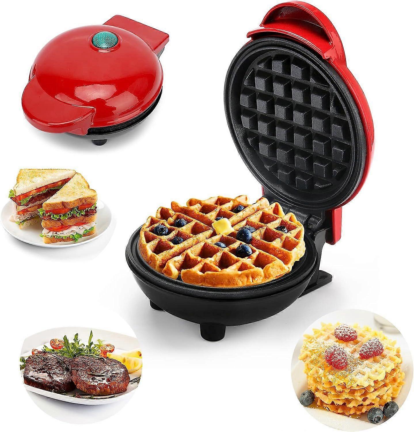 Mini Waffle Maker, Round Waffle Maker, Waffle Machine, Small Individual Waffle Maker Mini Waffle Maker for Easter Gifts, Mother's Day, Children's Birt