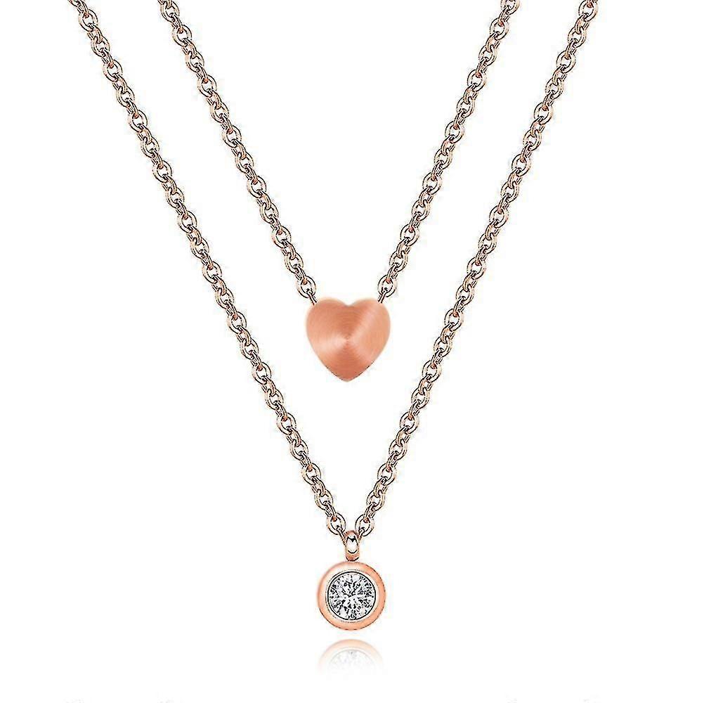 Tkl Double Coeur En forme de Diamant Collier Serrure