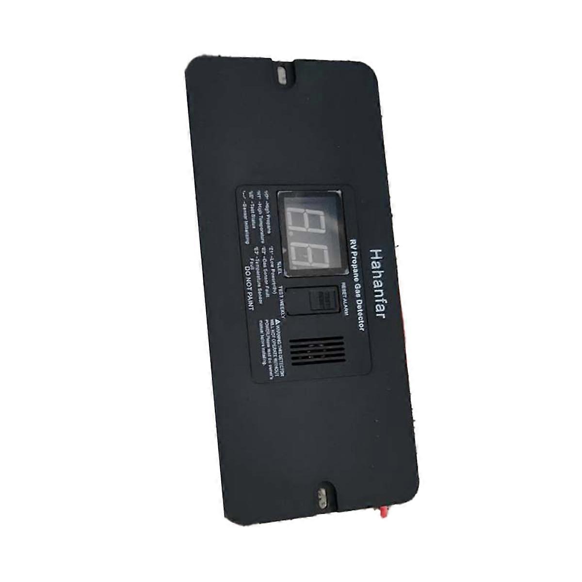 Digital RV Propane Gas Detector with 85dB Loud Alarm, DC 12V, for Trailer, Motorhome, Motorcoach Black