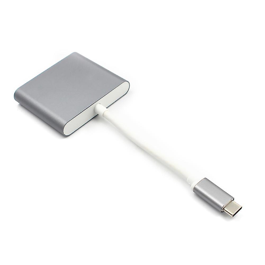 3 In 1 Usb 3.1 Type-c To 4k Uhd Hdmi-compatible Usb-c Hub Adapter Converter For Macbook