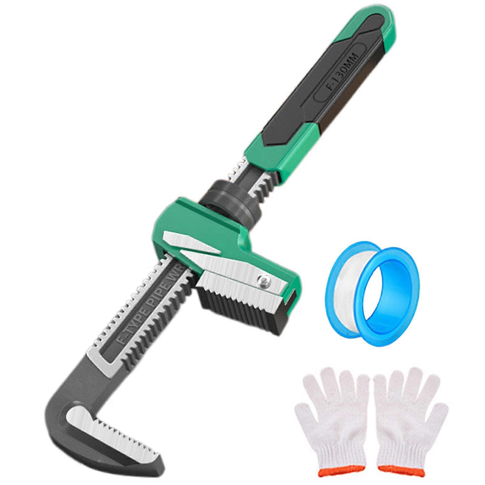 Wide-Jaw Adjustables Wrench Ergonomics Handle Design Water Pipe Faucet Wrench for Disassembly Assembly