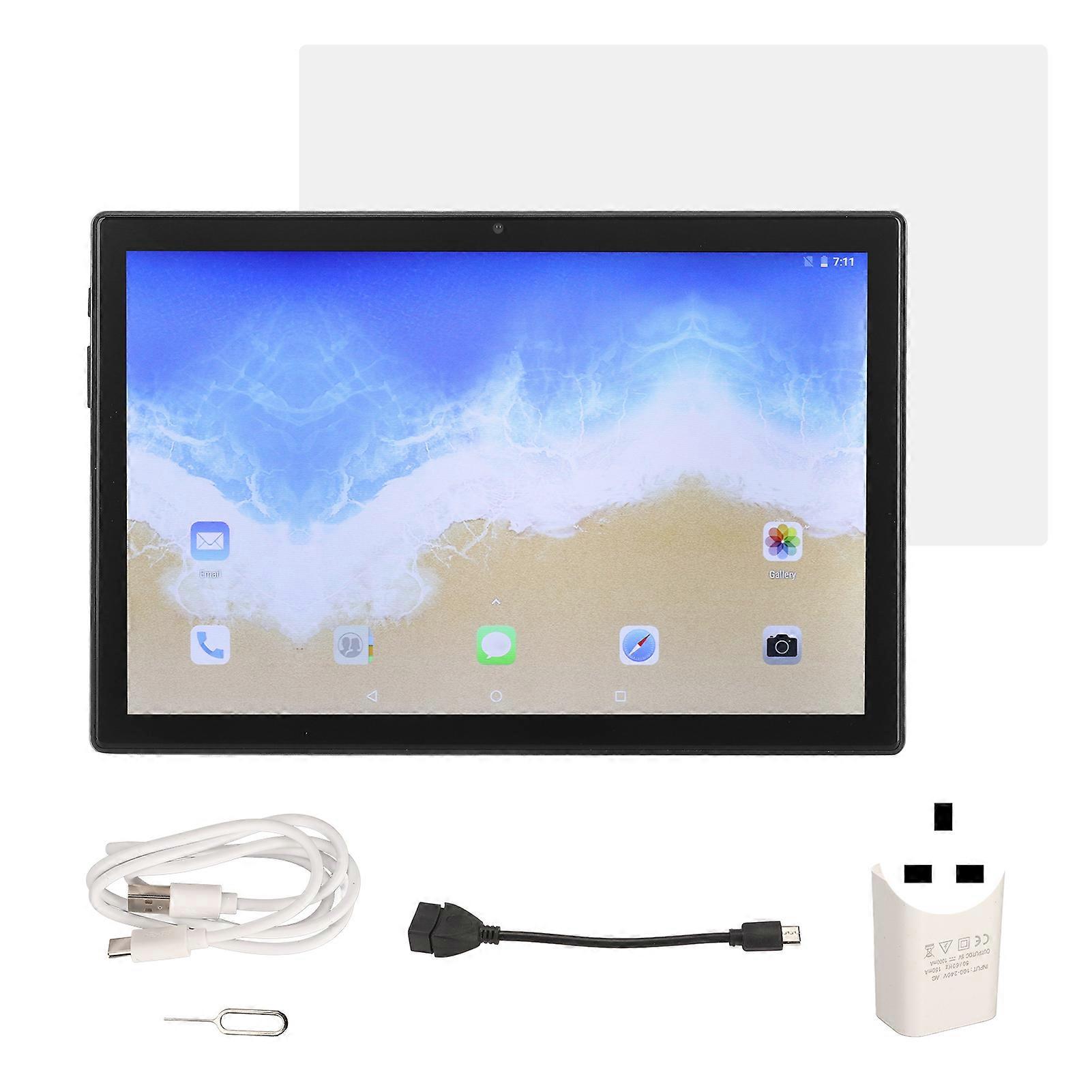 10.1 Inch Gray 8GB RAM 128GB ROM Octa Core Dual Camera 5G WiFi 5800mAh 4G LTE Tablet for Reading Game