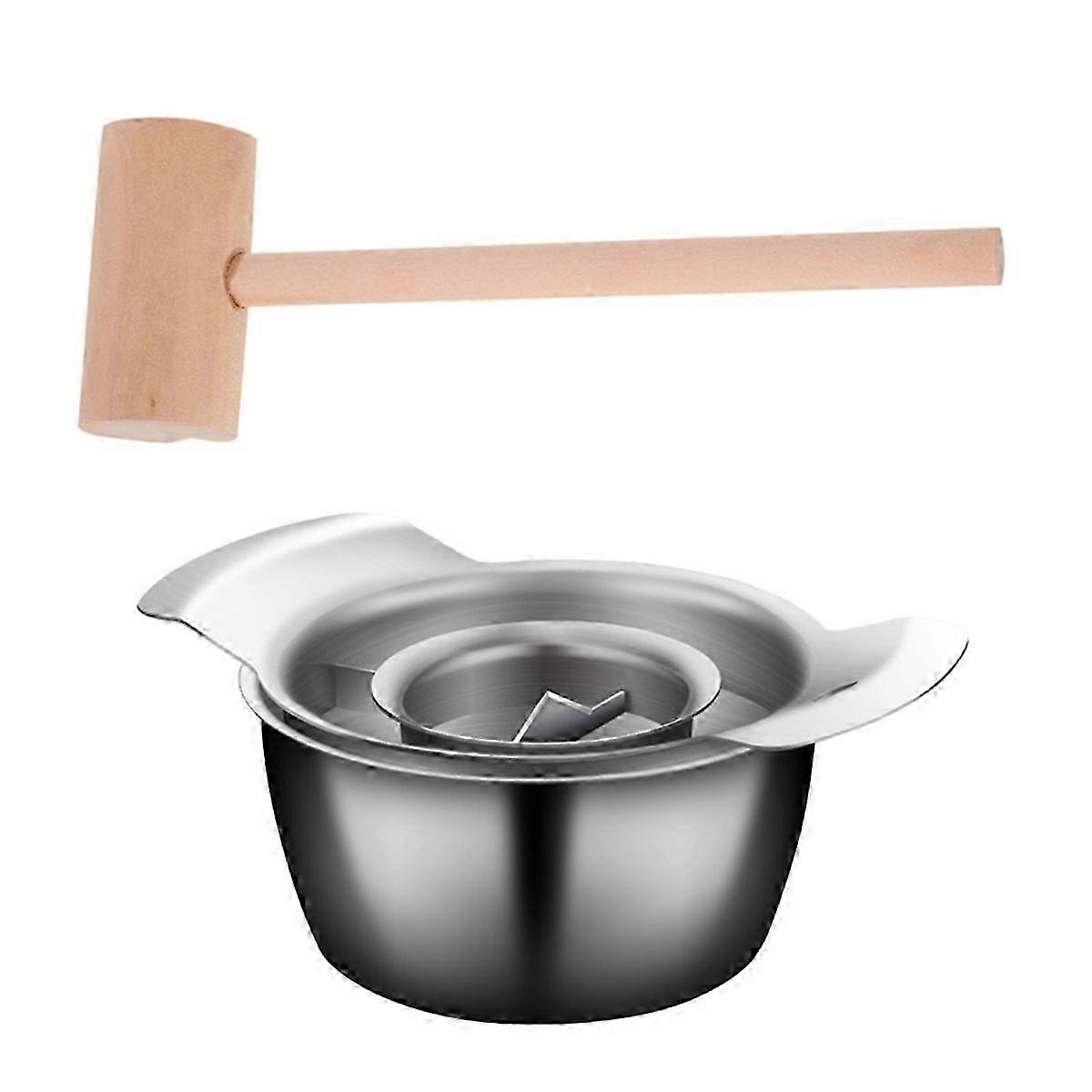 Pomegranate Peeling Artifact Deseeder Tool with Bowl Kitchen Juicers Peeler Convenient Stainless Steel Fruit Opener