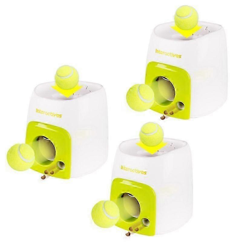 3Pcs Launcher Throwing Mmachine Food Reward Machine Pet Ball Thrower Smart Feeder