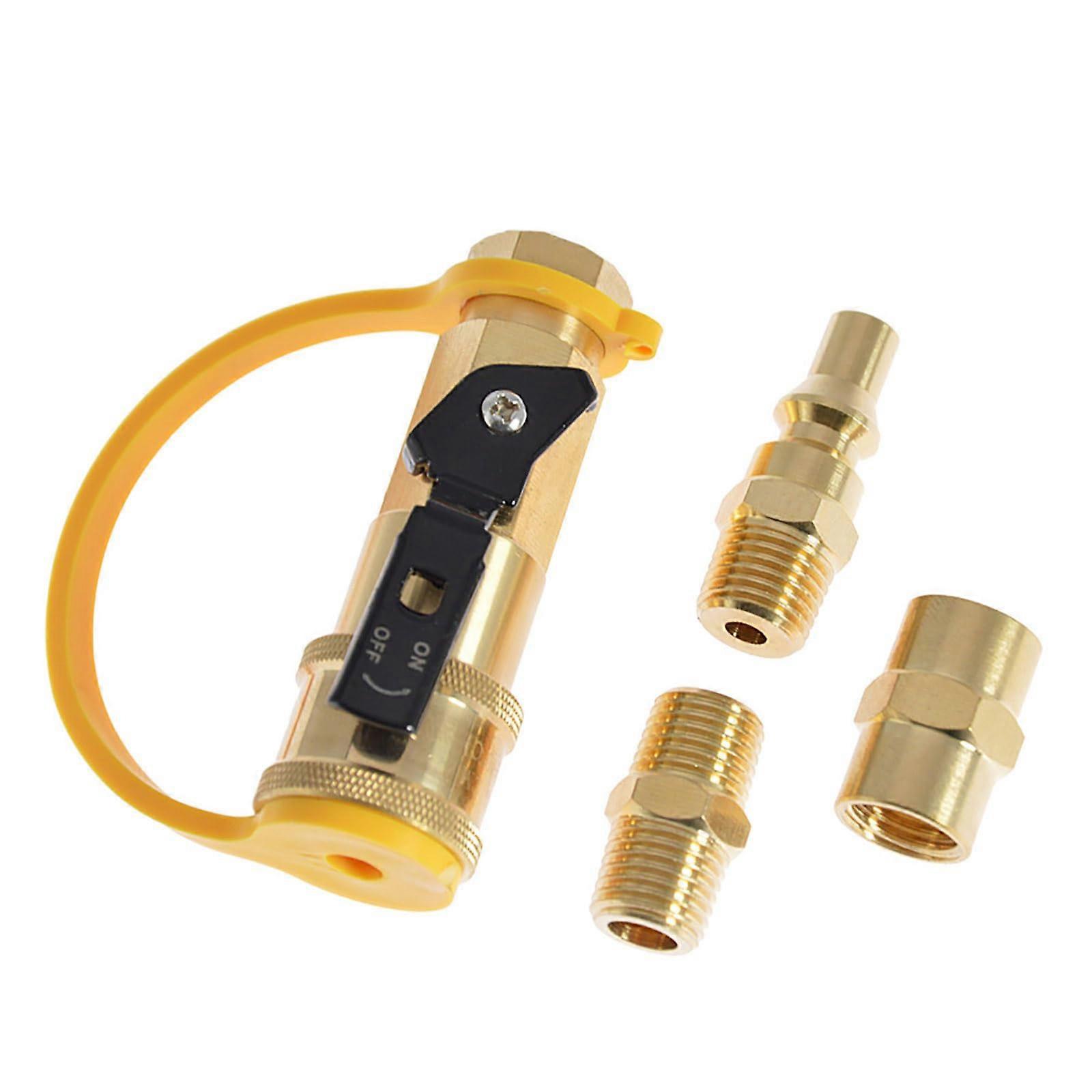 Propane quickconnect adapter for cooking and heating, propane connector with shutoff valves, grill accessories Ref: 3548