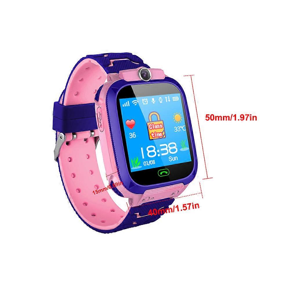 Kids Intelligent Phone Watch with SIM Card Slot 1.44 inch Touching Screen Children Smartwatch with GPS Tracking Function Voice Chat Photograph Compat