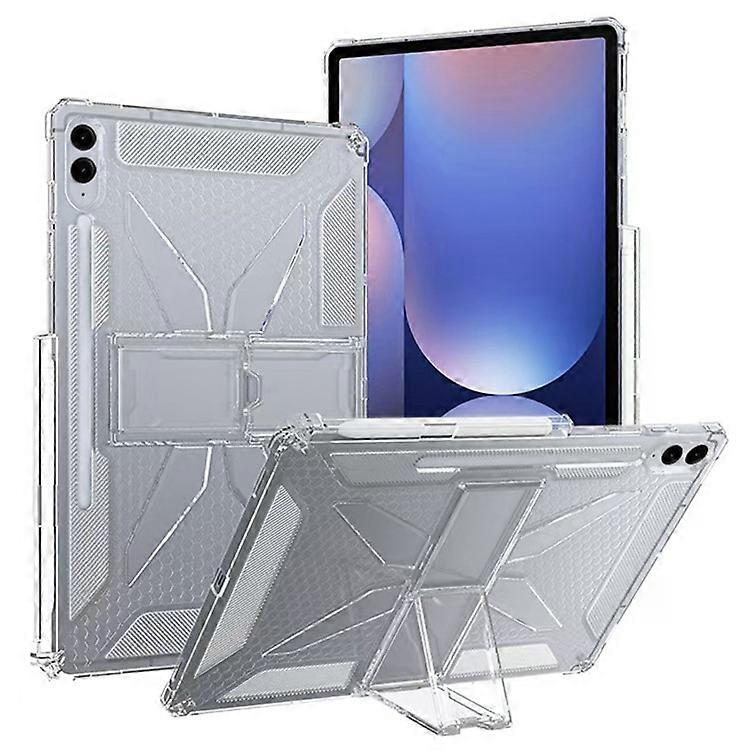 Compatible For Samsung Galaxy Tab S10 FE / S9 FE Clear Case Kickstand Shockproof TPU + PC Tablet Cover with Pen Slot
