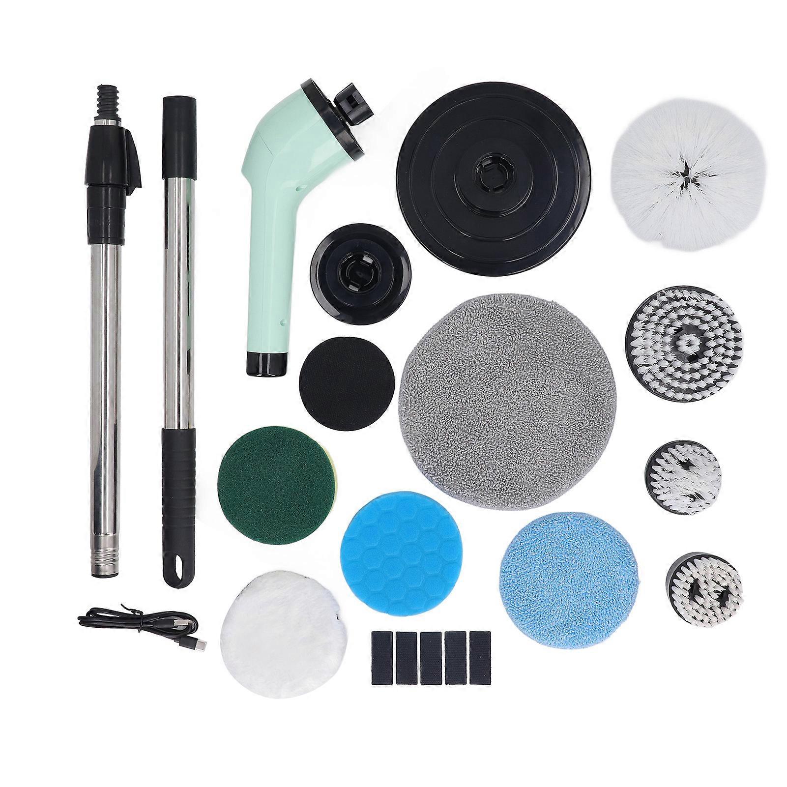 Multifunctional Cordless Electric Cleaning Brush Set with 9 Replaceable Brush Heads for Kitchen, Bathroom, Car