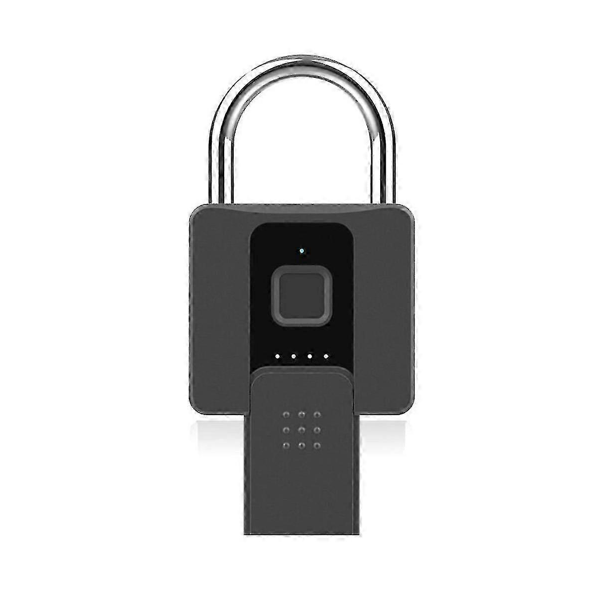 Warehouse Padlock Smart Fingerprint Padlock Waterproof App Remote Unlock Usb Charging Interface Bur