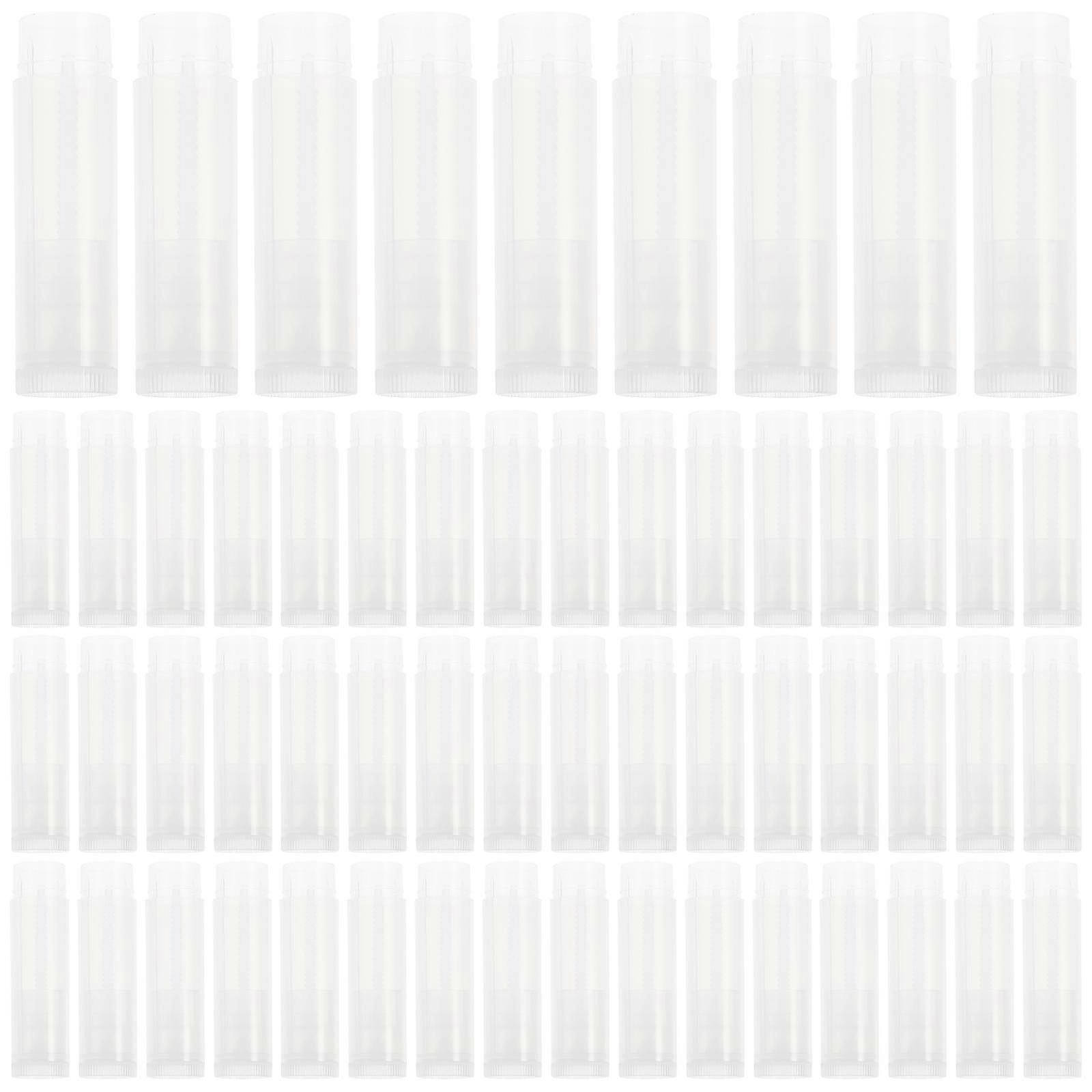 100pcs Empty Lip Balm Tubes with Caps for DIY Lipstick & Chapstick Storage - Cosmetic Containers