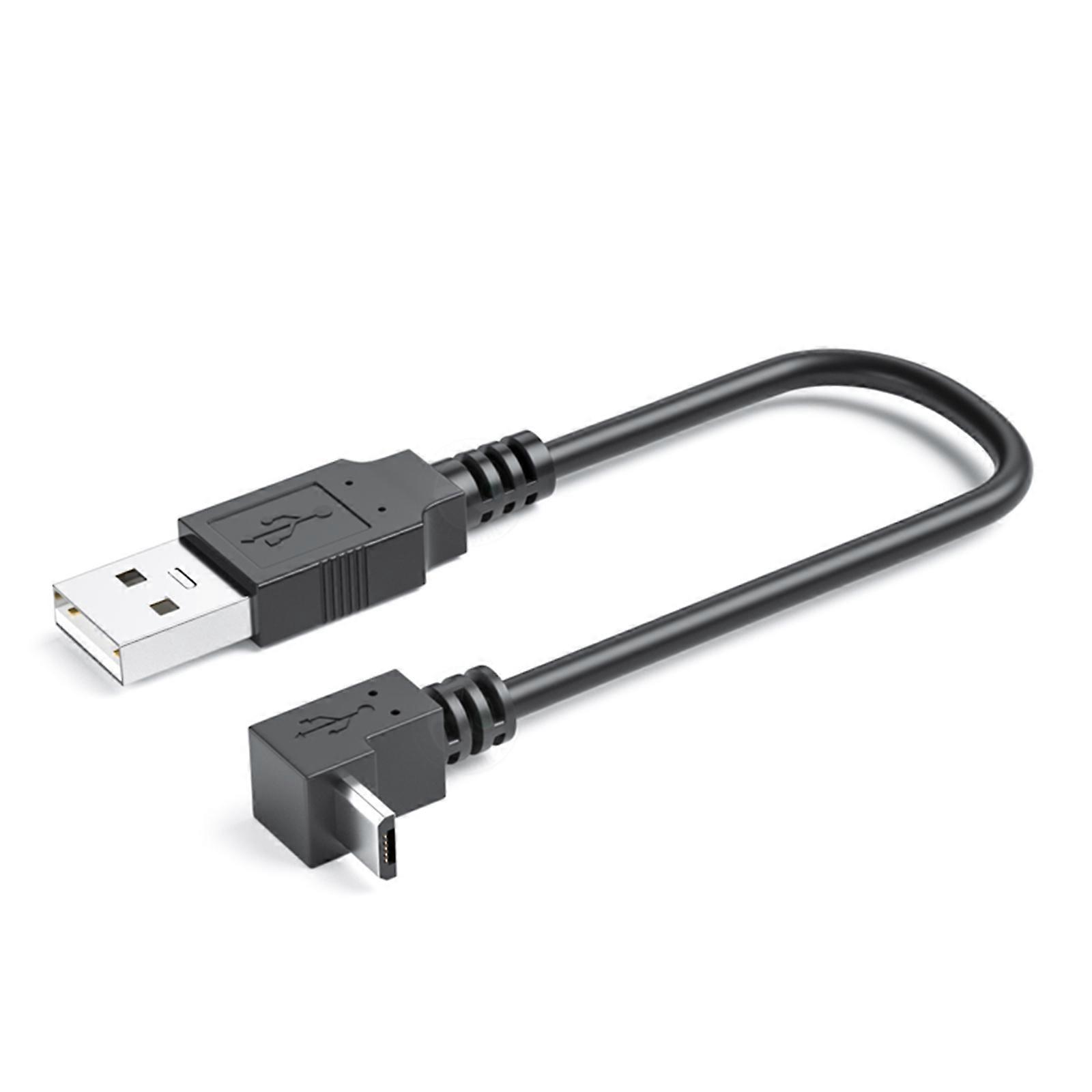 각진 작은 USB 충전기 케이블 90도 디자인 직각 충전 코드 모바일 장치용 480Mbps 전송 케이블