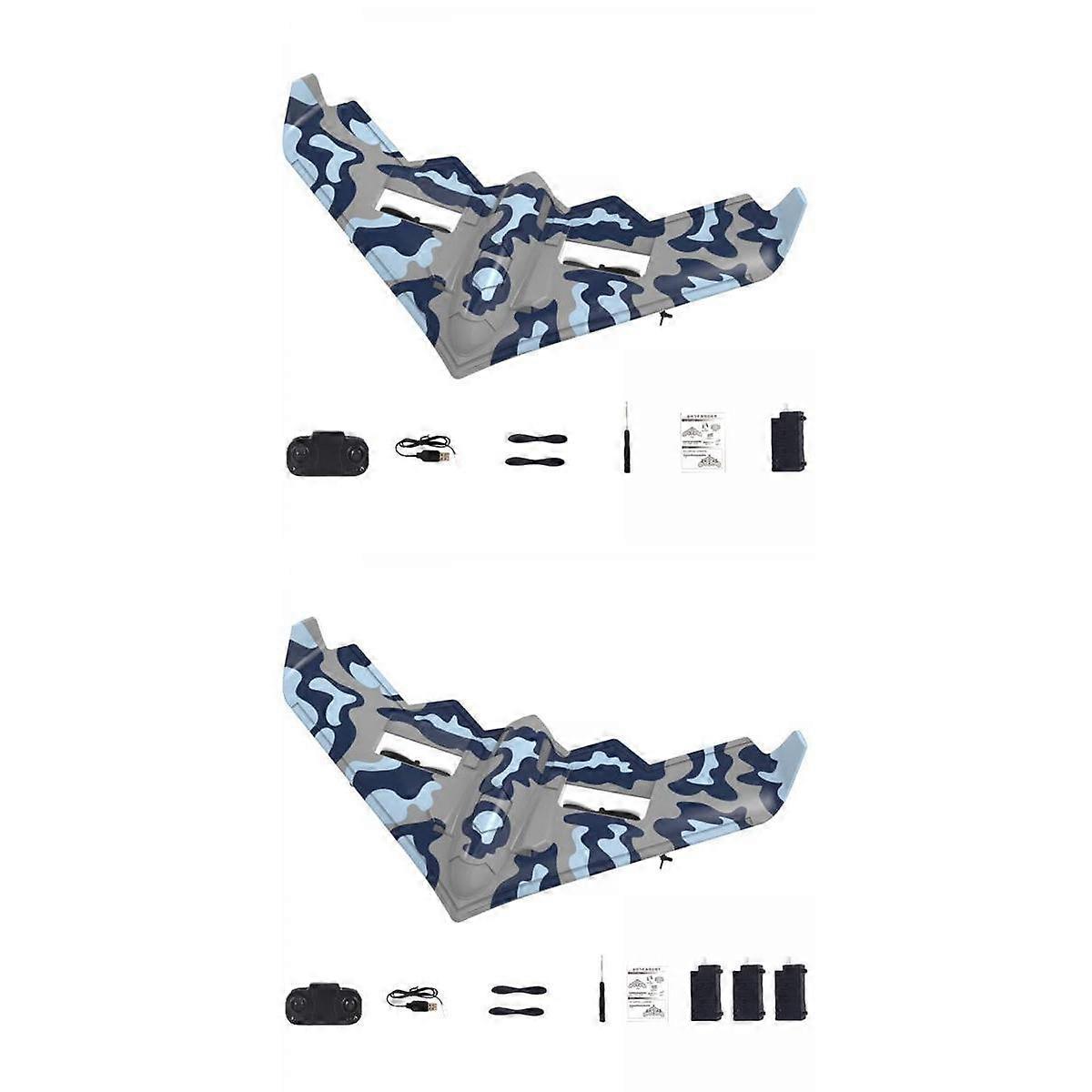 2x 2チャンネルリモコン飛行機3.7MAhアウトドア玩具