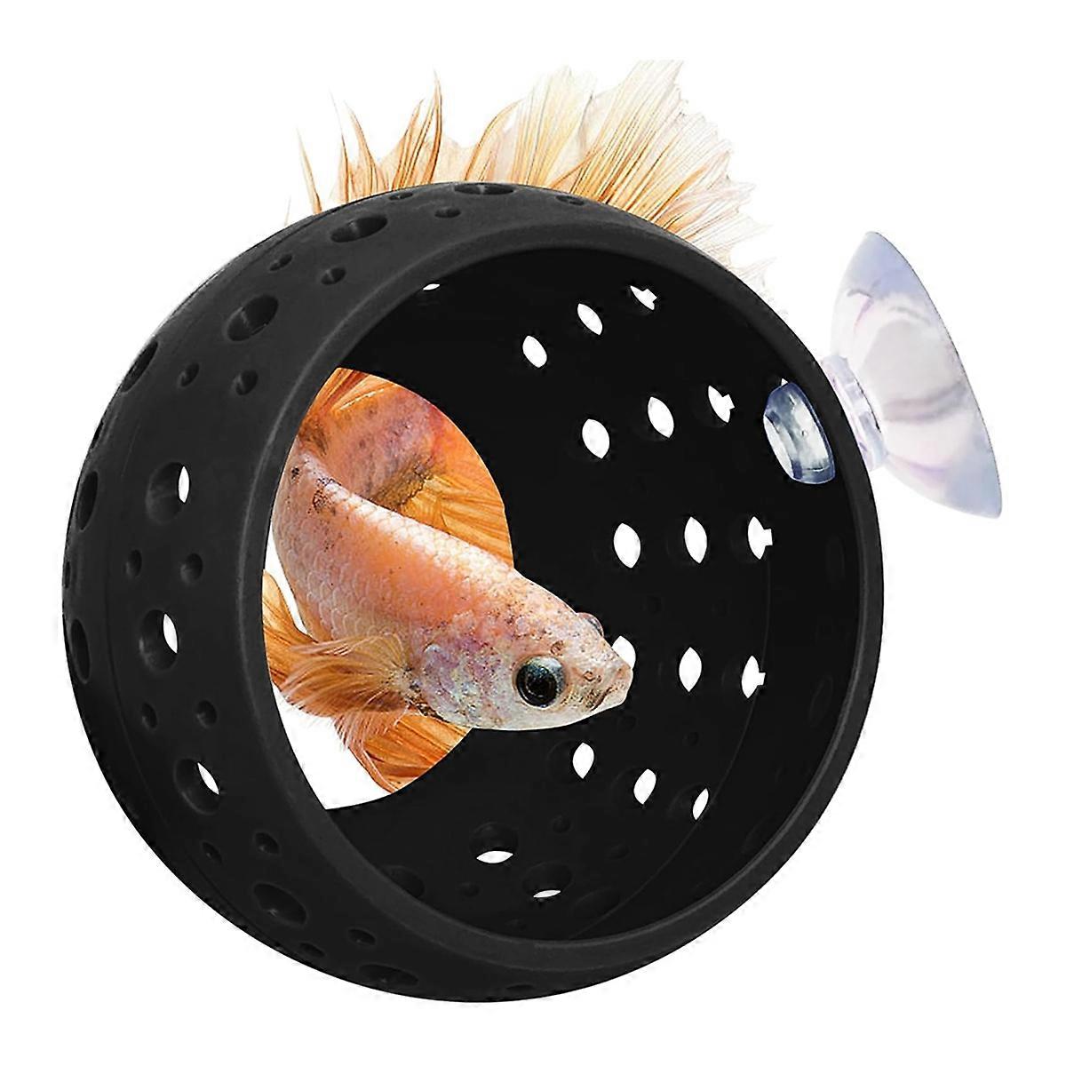 Bettas Tunnel, Aquarium Fish Hideout with Suction Cup Shrimp Cave Aquarium Decor for Small Fish, Sh
