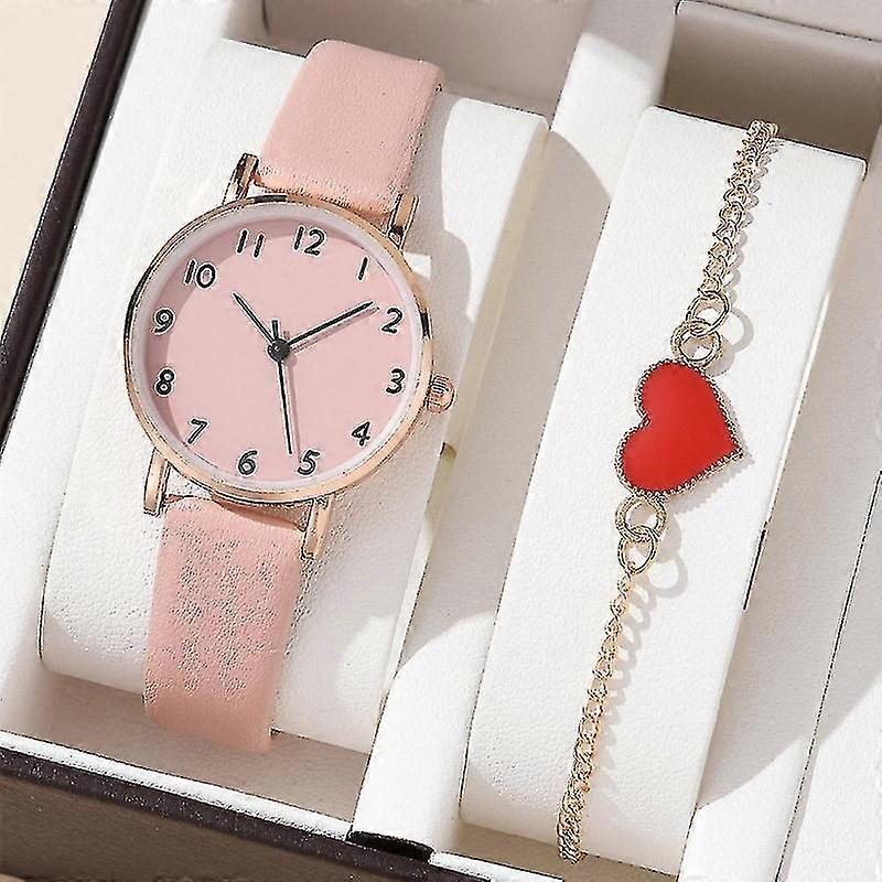 エレガントなレディースクォーツ時計、ラウンドダイヤル&ブレスレット付き - パーフェクトギフト