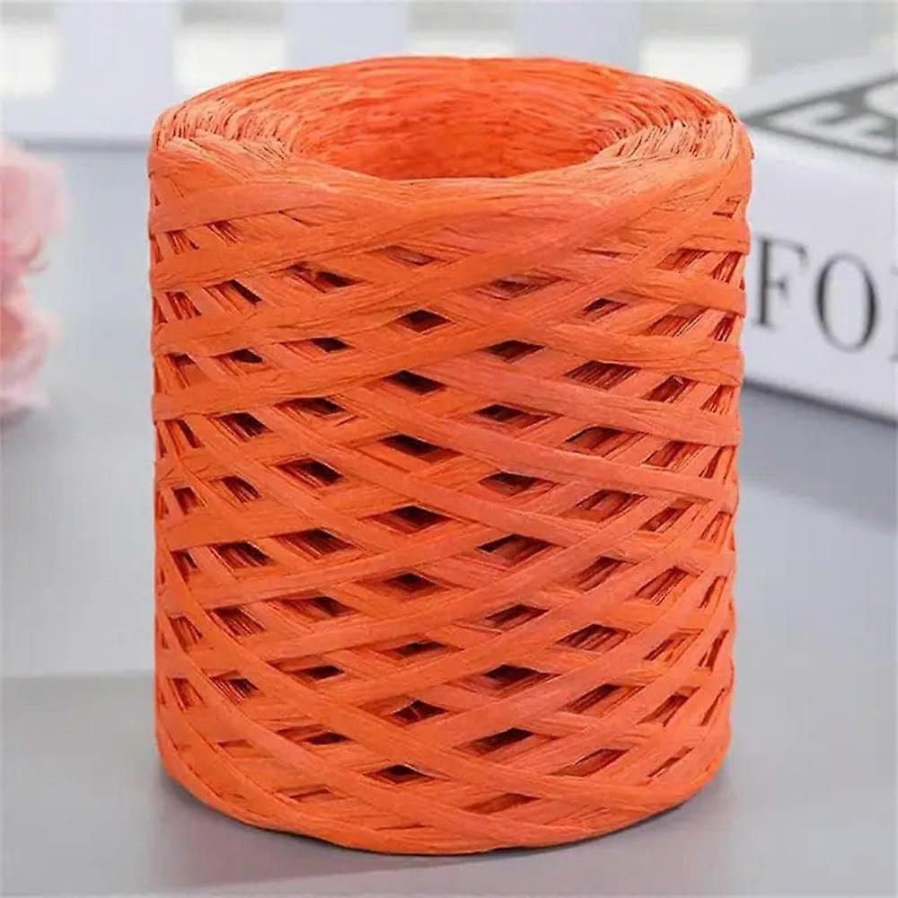 200M Natural Raffia Straw Yarn Knitting Crochet Paper Thread Handmade Summer Sun Hat Beach Bag Style R