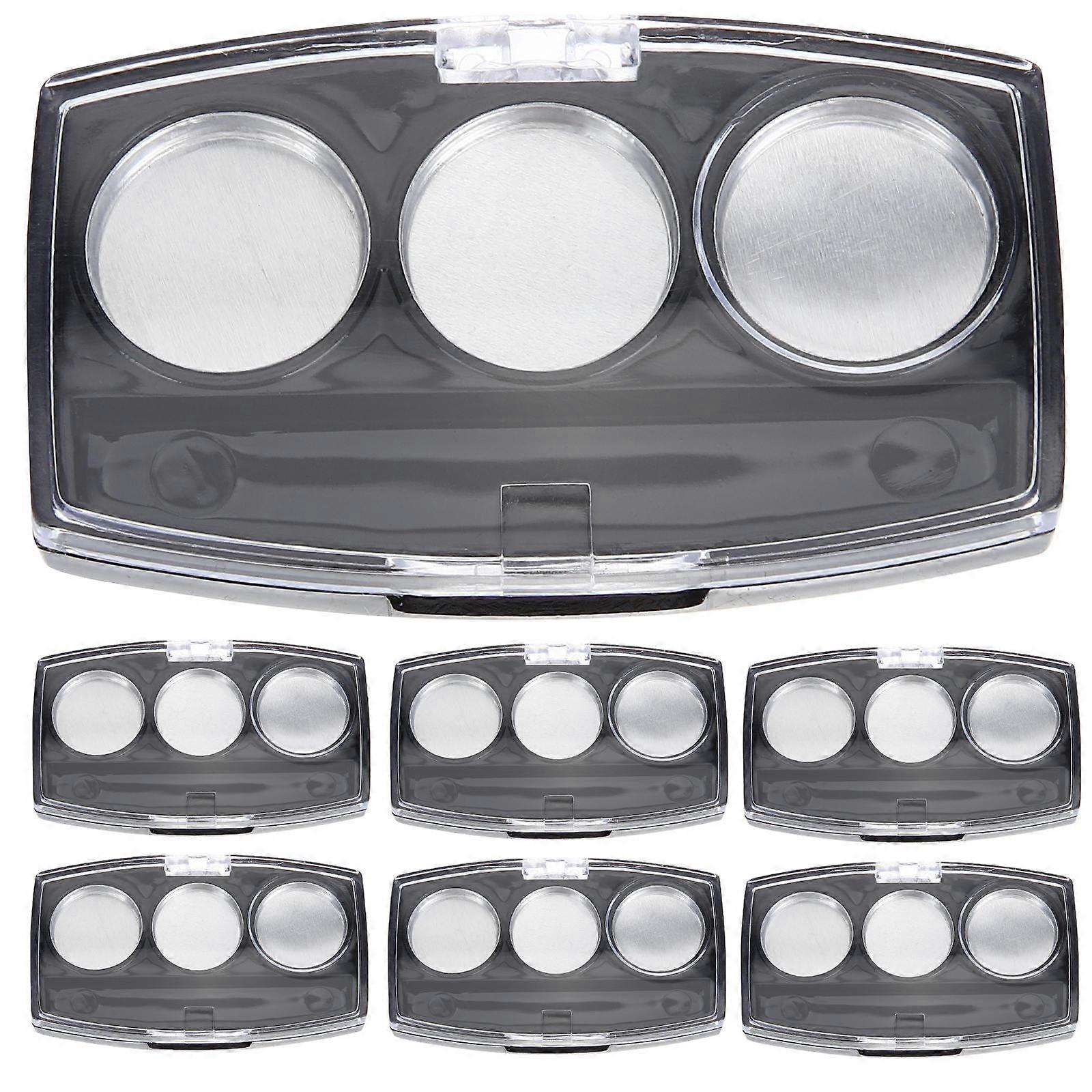 10pcs Empty Eyeshadow Containers with Aluminum Pans – DIY Eyeshadow Palette Organizer for Blusher, Powder, and Lipstick – Compact, Lightweight, and