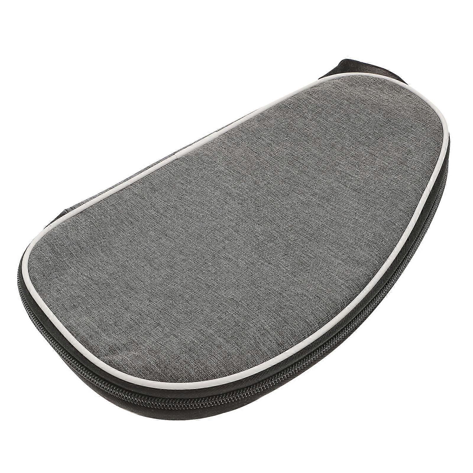 Portable Table Tennis Bat Bag Professional Pong Racket Shell Shaped Storage Bag for Athletes Players (Grey)
