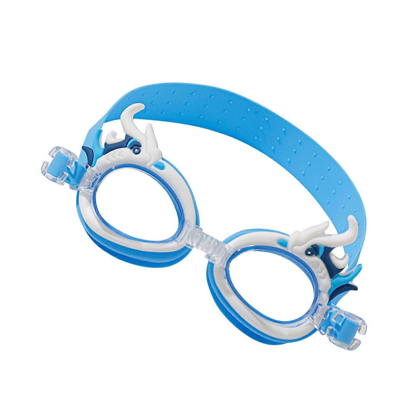Cartoon Swim Goggles For Kids, Cartoon Pattern, Adjustable Straps, Suitable For Pool Use