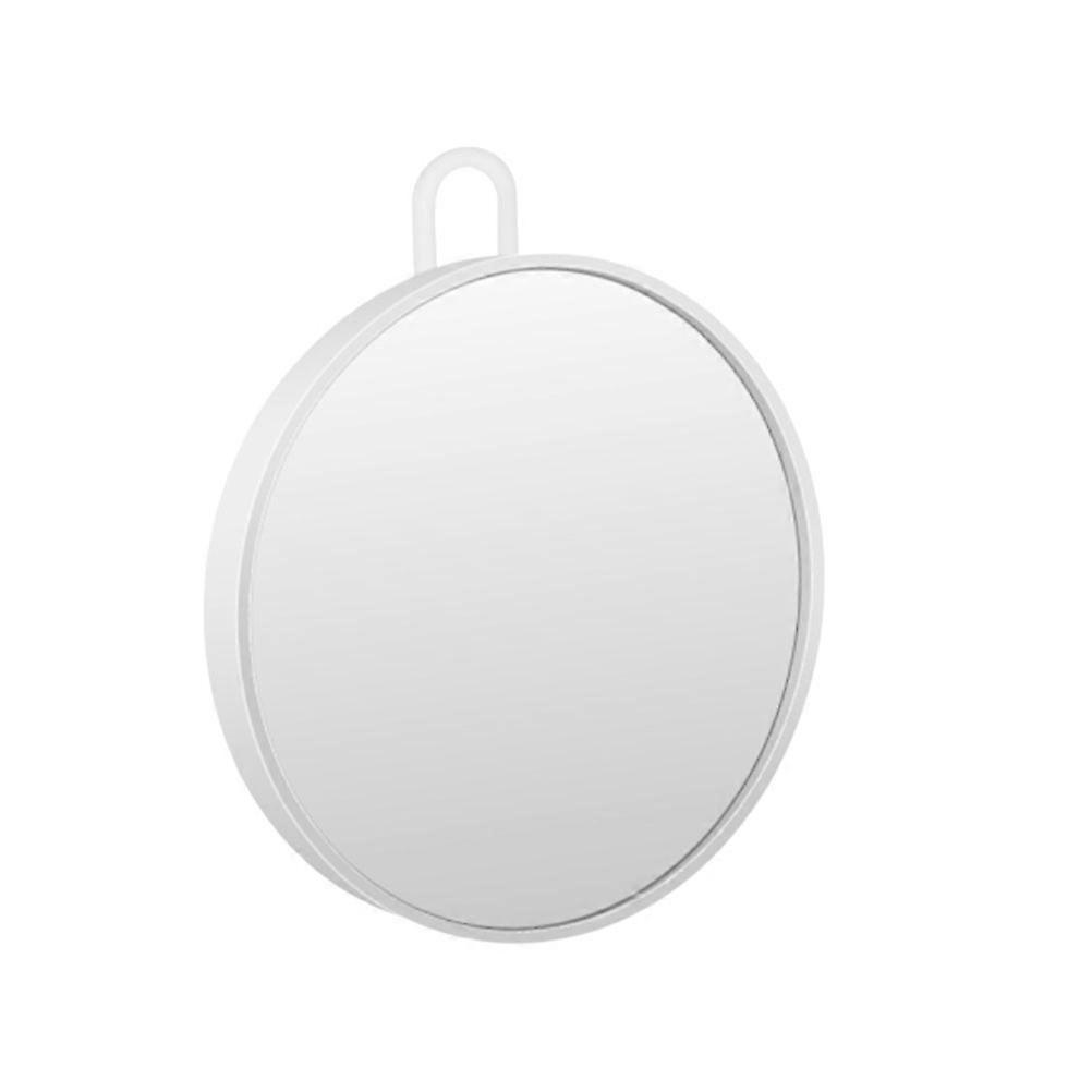 Magnification Makeup Tool Compact Mirror With Magnification White 9x9cm Portable Bathroom Use 1Pcs