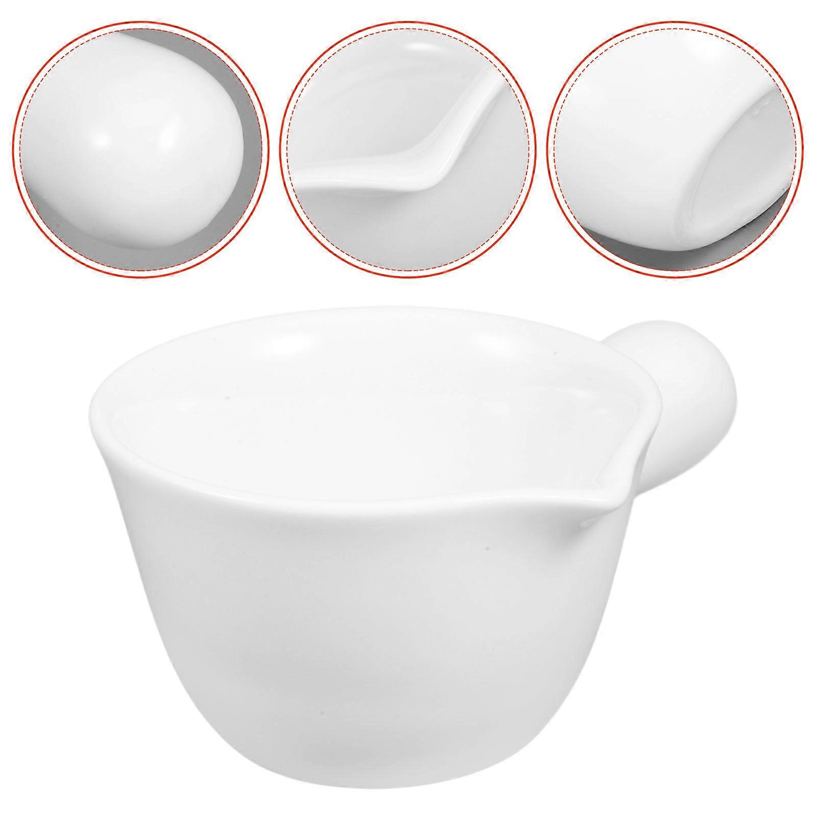 Dipping Cups With Handle Ceramic Dish Sauce Bowl For Home Use Round With Handle Minimalist Design 1Set